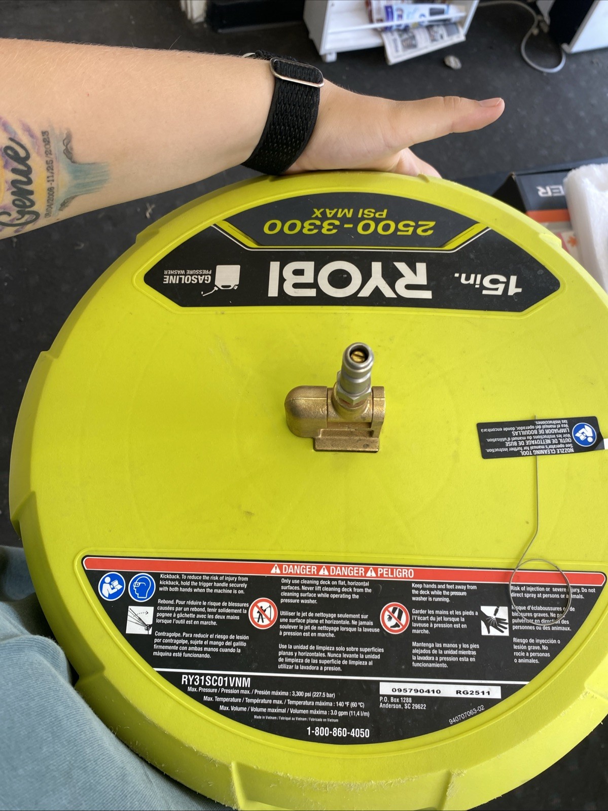 Ryobi RY31SC01 15 inch 3300PSI Surface Cleaner