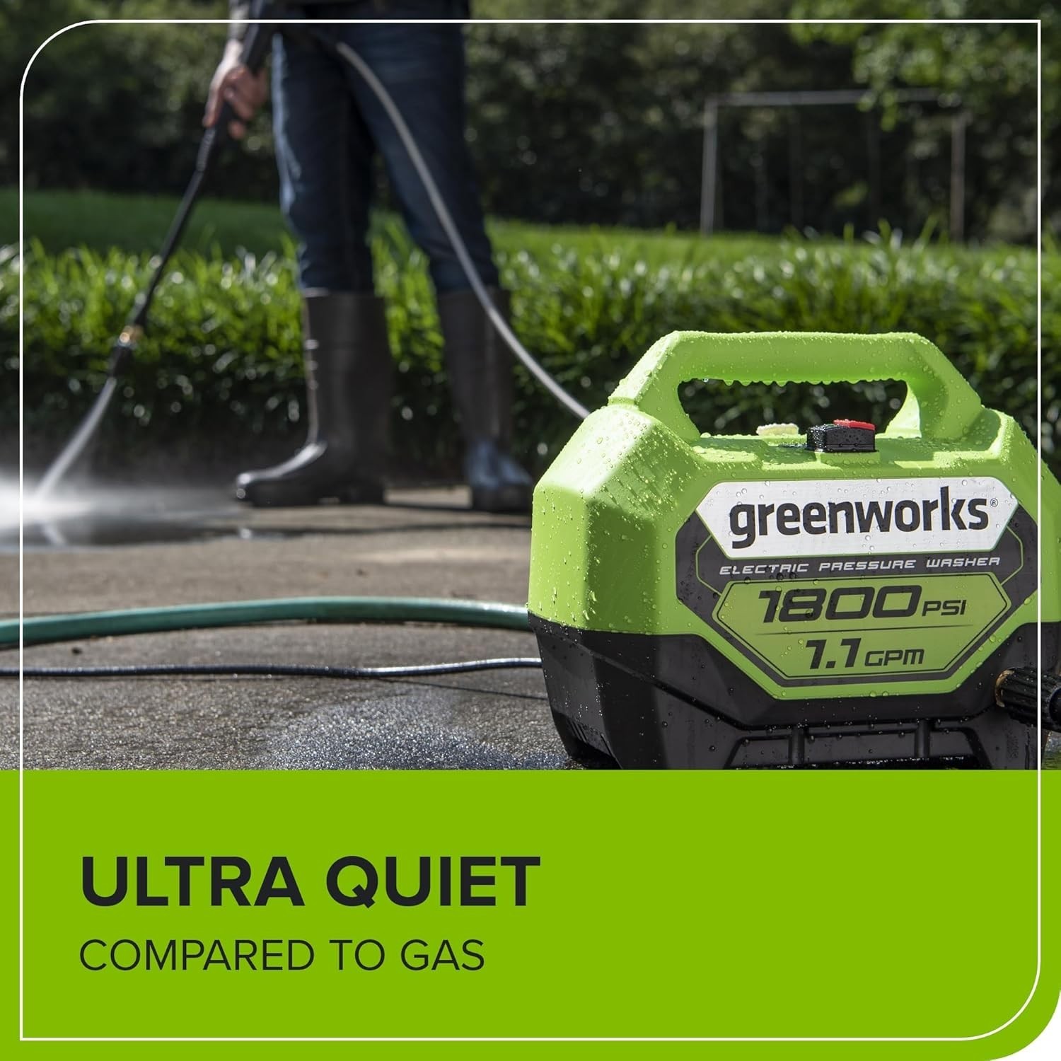 1800 PSI Electric Pressure Washer – PWMA Certified Power for Effortless Cleaning