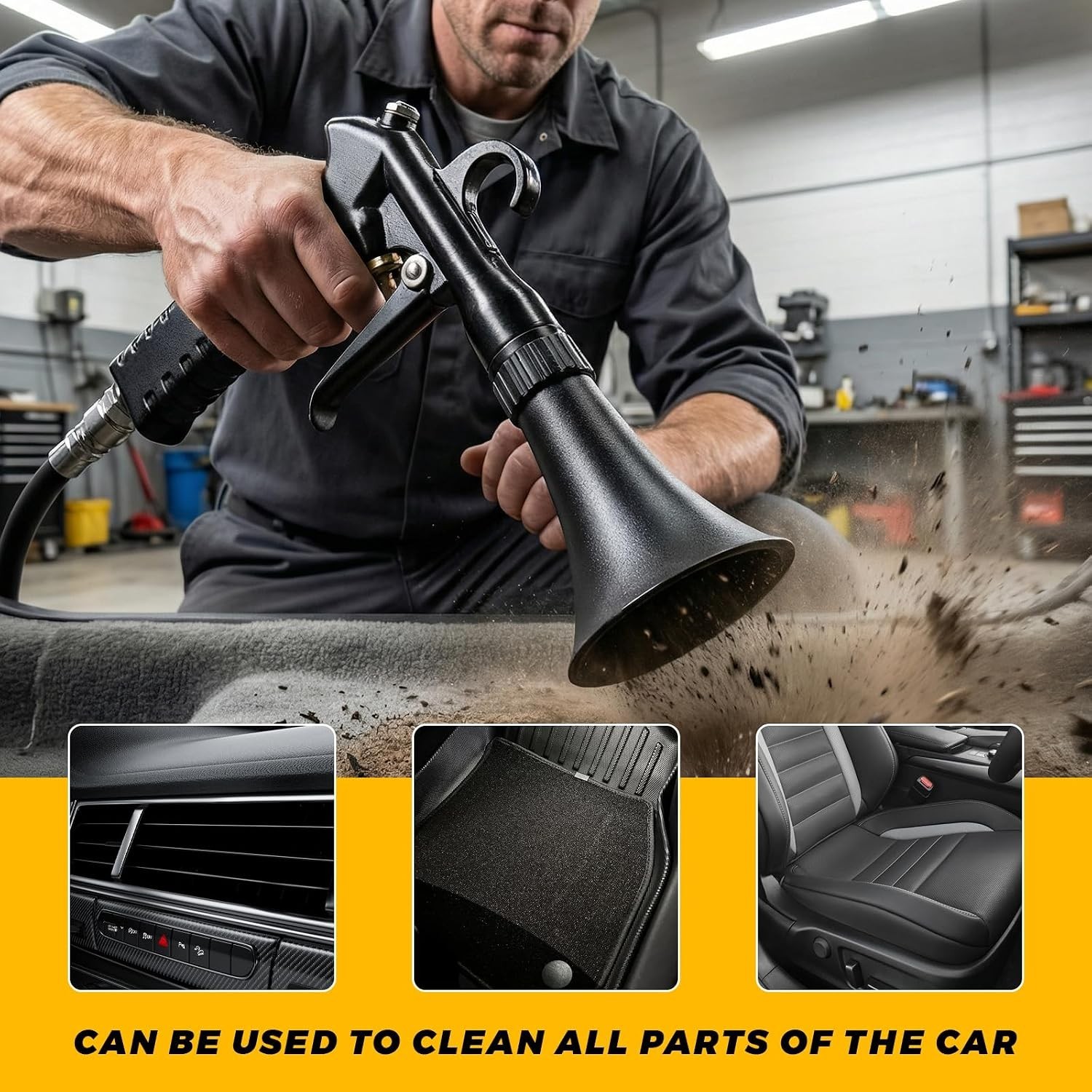 Tornador Air Cleaning Gun High Pressure Blow Dust Car Interior Detailing Tool US