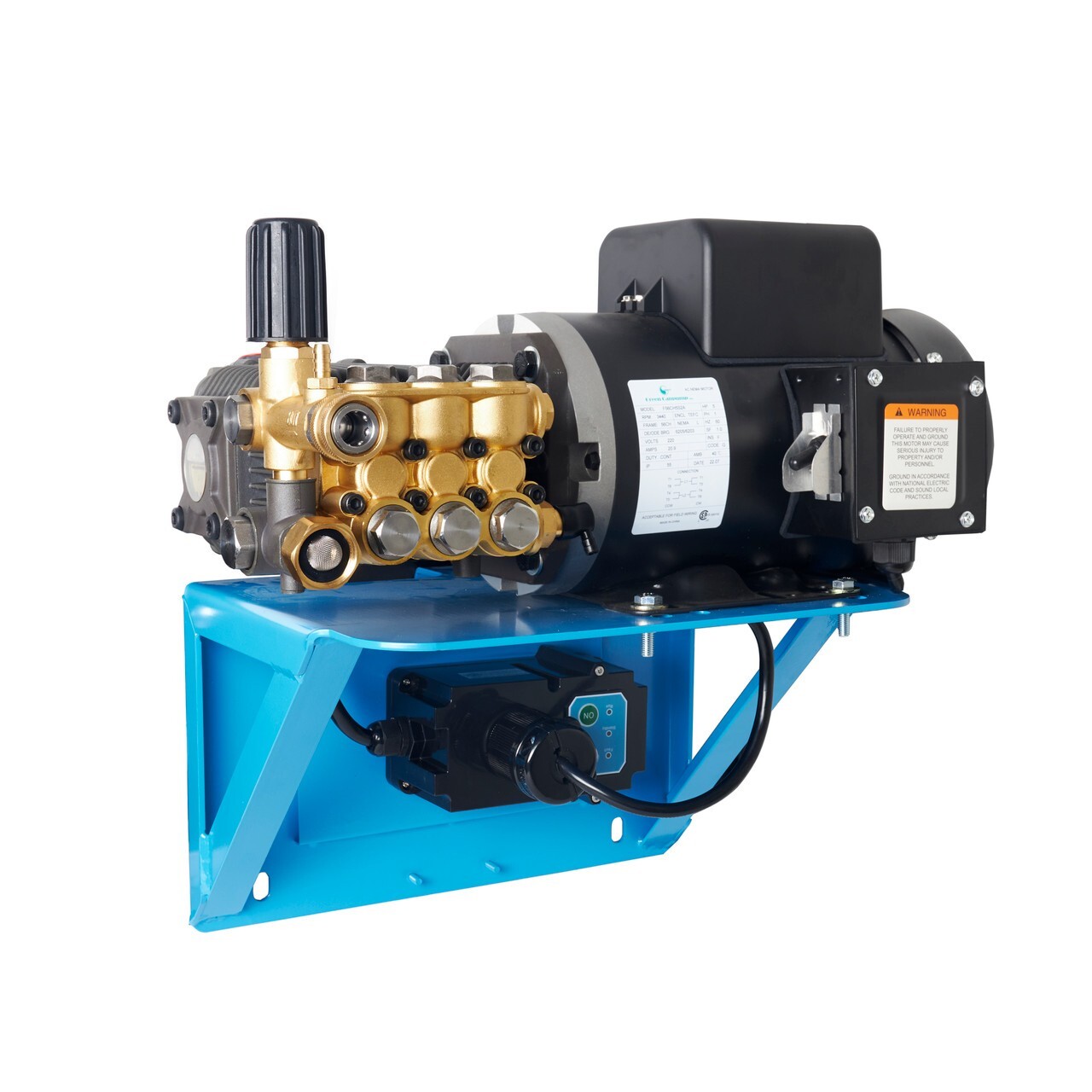 Canpump Wall-Mount Pressure Washer: 5 hp Full-Speed Motor 230 V, Auto Start-Stop