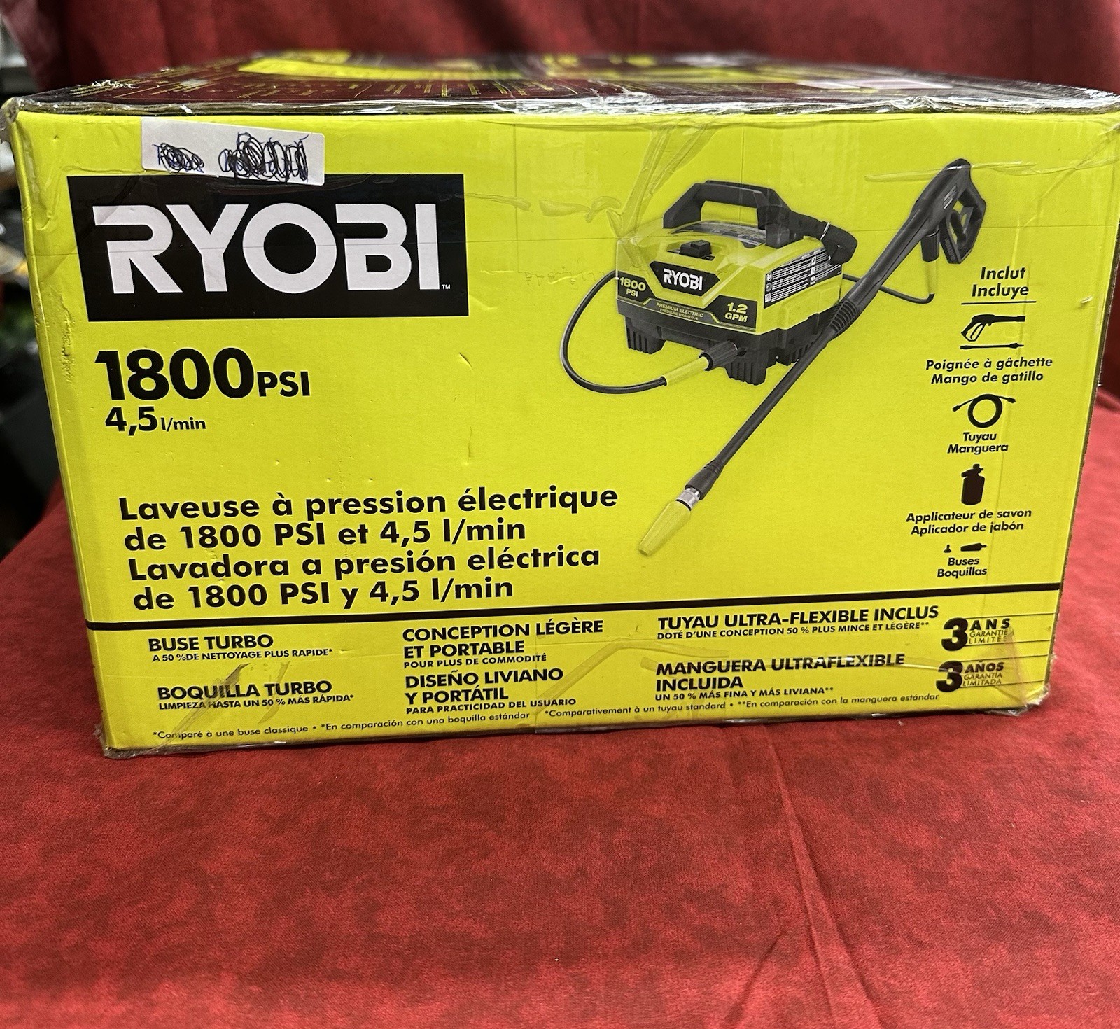 💥NEW SEALED💥RYOBI RY141802 1800PSI 1.2GPM COLD WATER ELECTRIC PRESSURE WASHER!