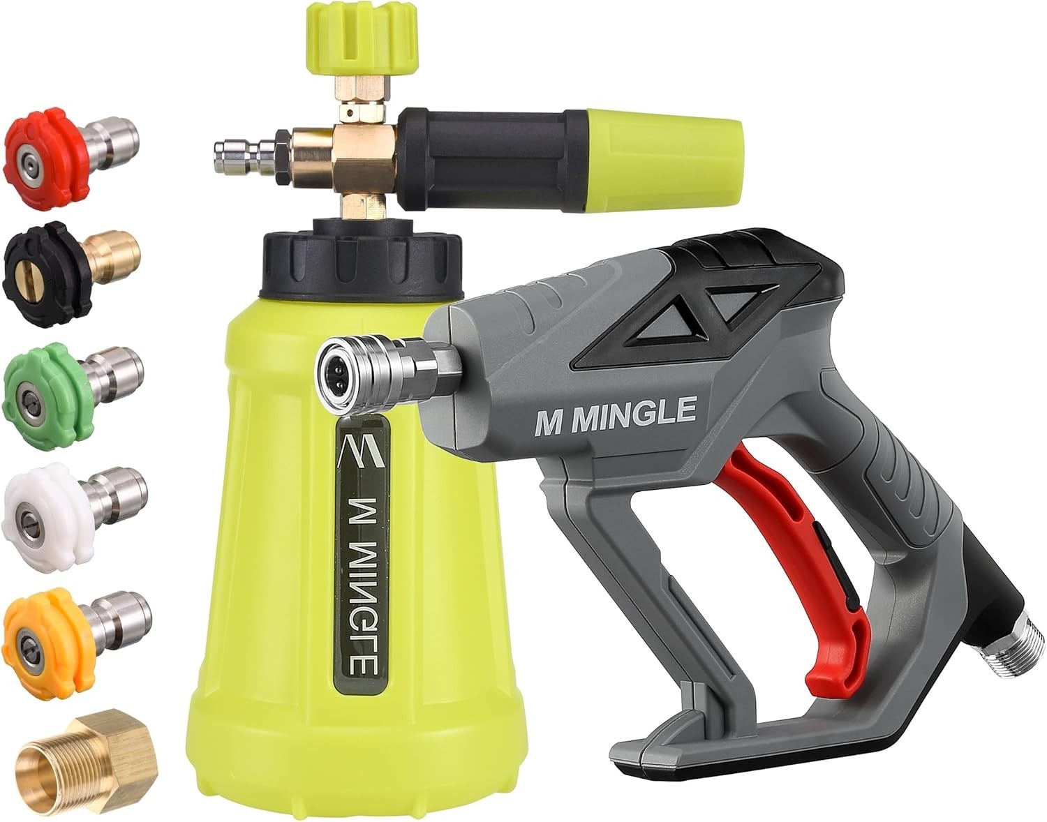 High Pressure Washer Gun Foam Cannon, 4000 PSI, 1 Liter Tank – Pro Car Wash Kit