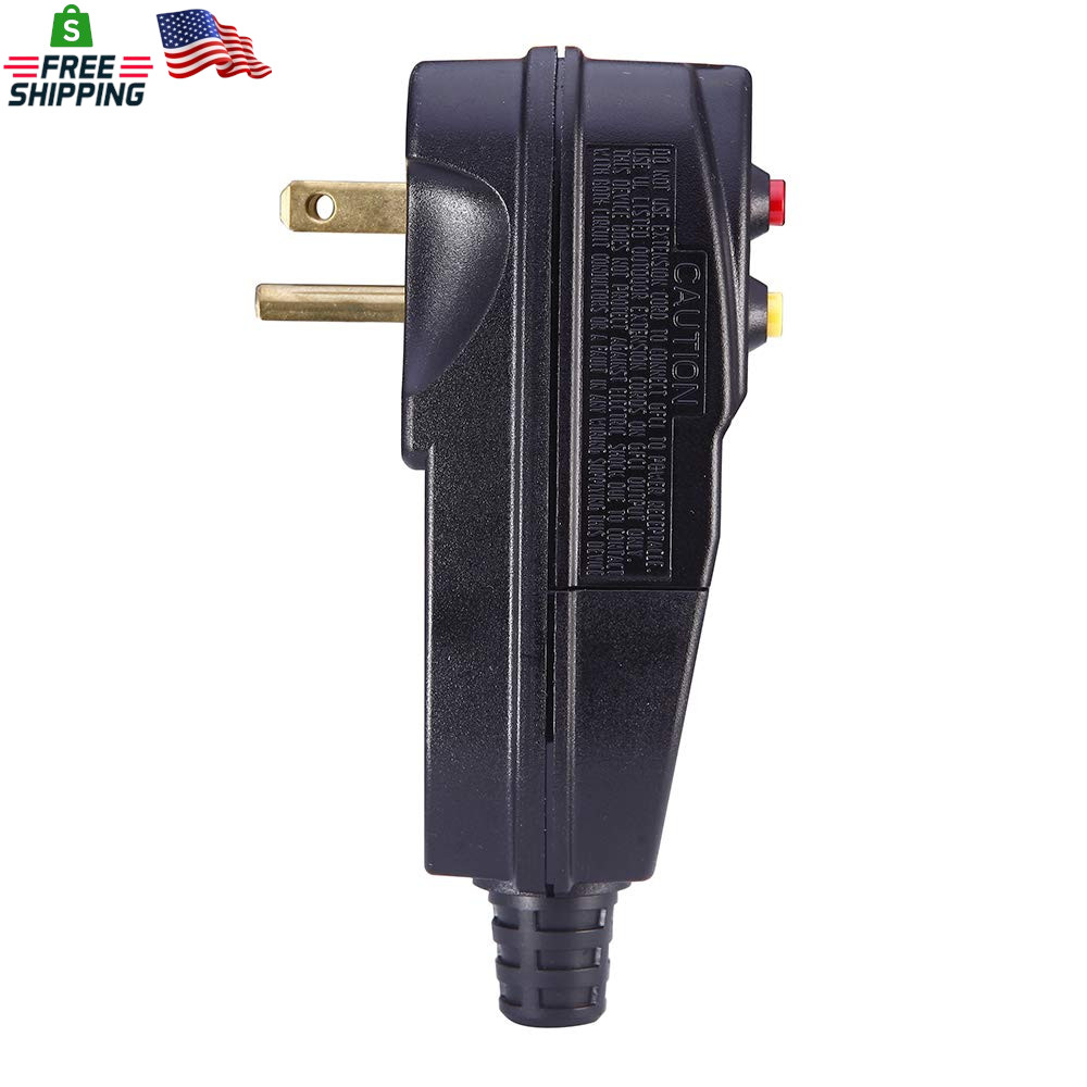 Replacement GFCI Plug for Pressure Washer Pool Pump 15Amp 3 Prong Circuit Breake