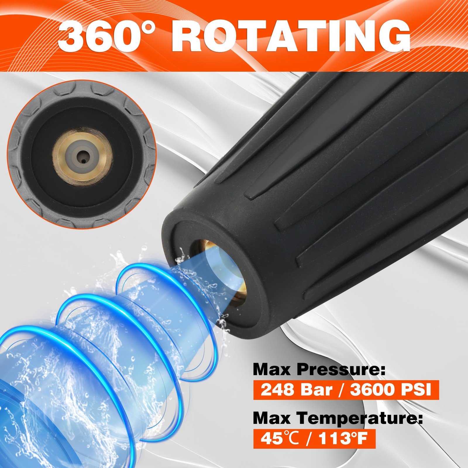 Quick Connect Turbo Nozzle Universal For Cold Water Pressure Washer 2500 PSI