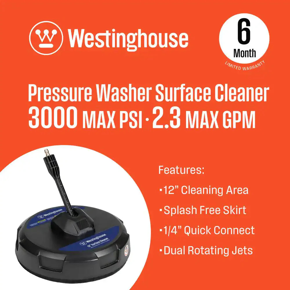 12 In. 2500 PSI Pressure Washer Surface Cleaner
