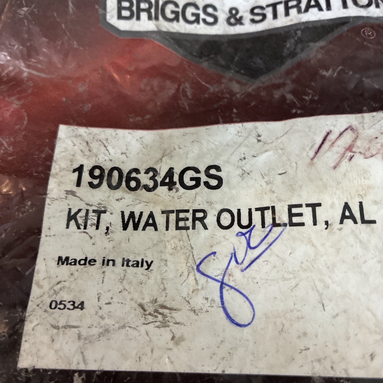 Briggs & Stratton 190634GS Water Outlet Kit for Pressure Washer and Generac