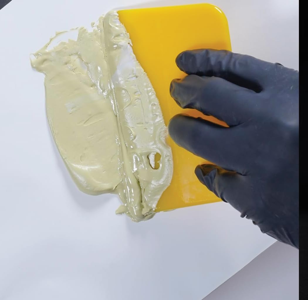 LAUCO Auto Body Filler Spreaders (100 Pieces) – Yellow Reusable 4″,