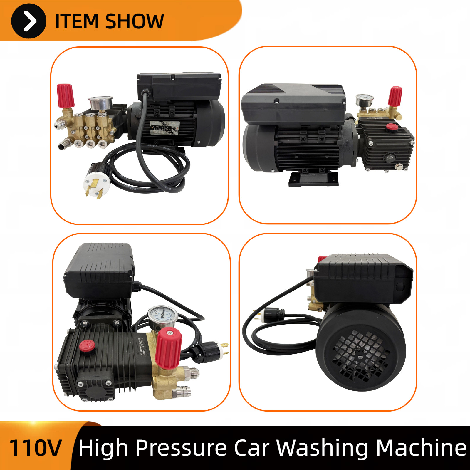 Car Washing Machine High Pressure Pump Household 110V Water Gun Cleaning Pump