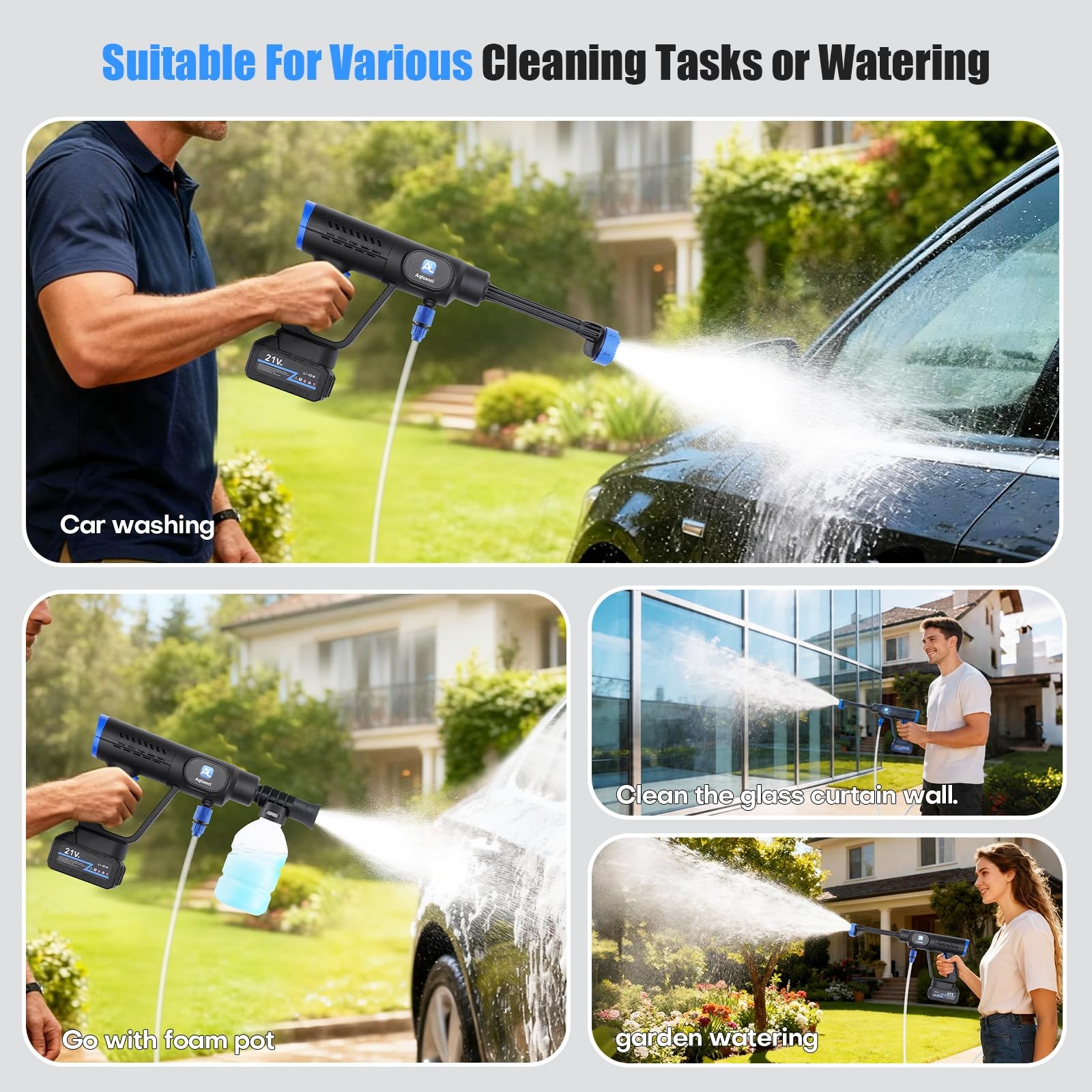 Aqlsaoci Cordless Portable Cleaning Tools Brushless Portable Power Machine Lcd