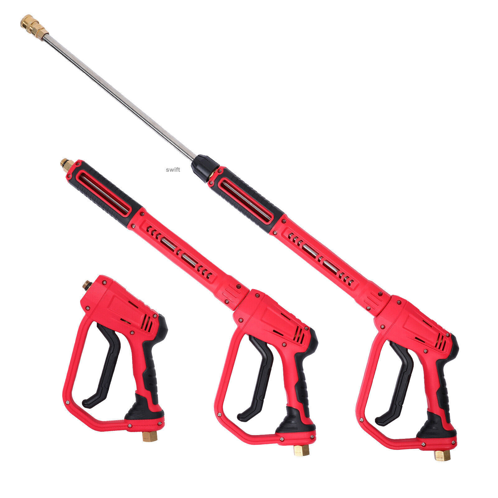 4000PSI High Pressure Power Washer Spray Gun Wand Lance Nozzle Tips Hose Kit M22