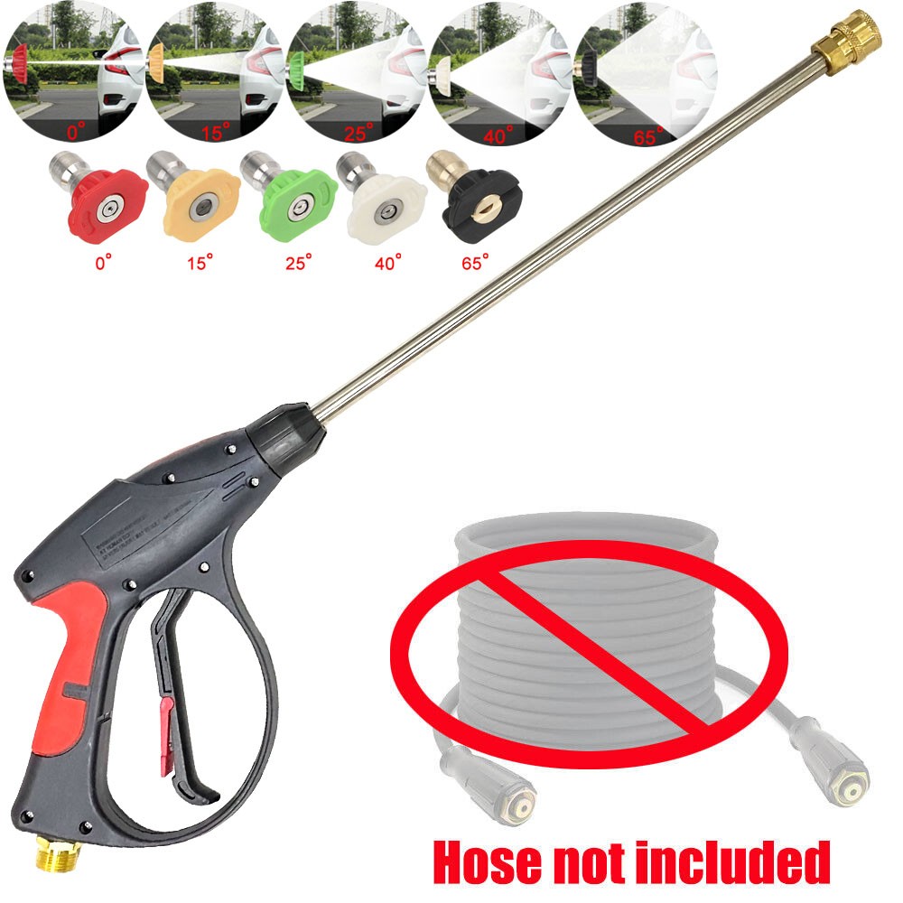 High Pressure Car Power Washer Gun Spray Wand Lance Nozzle and Hose Kit