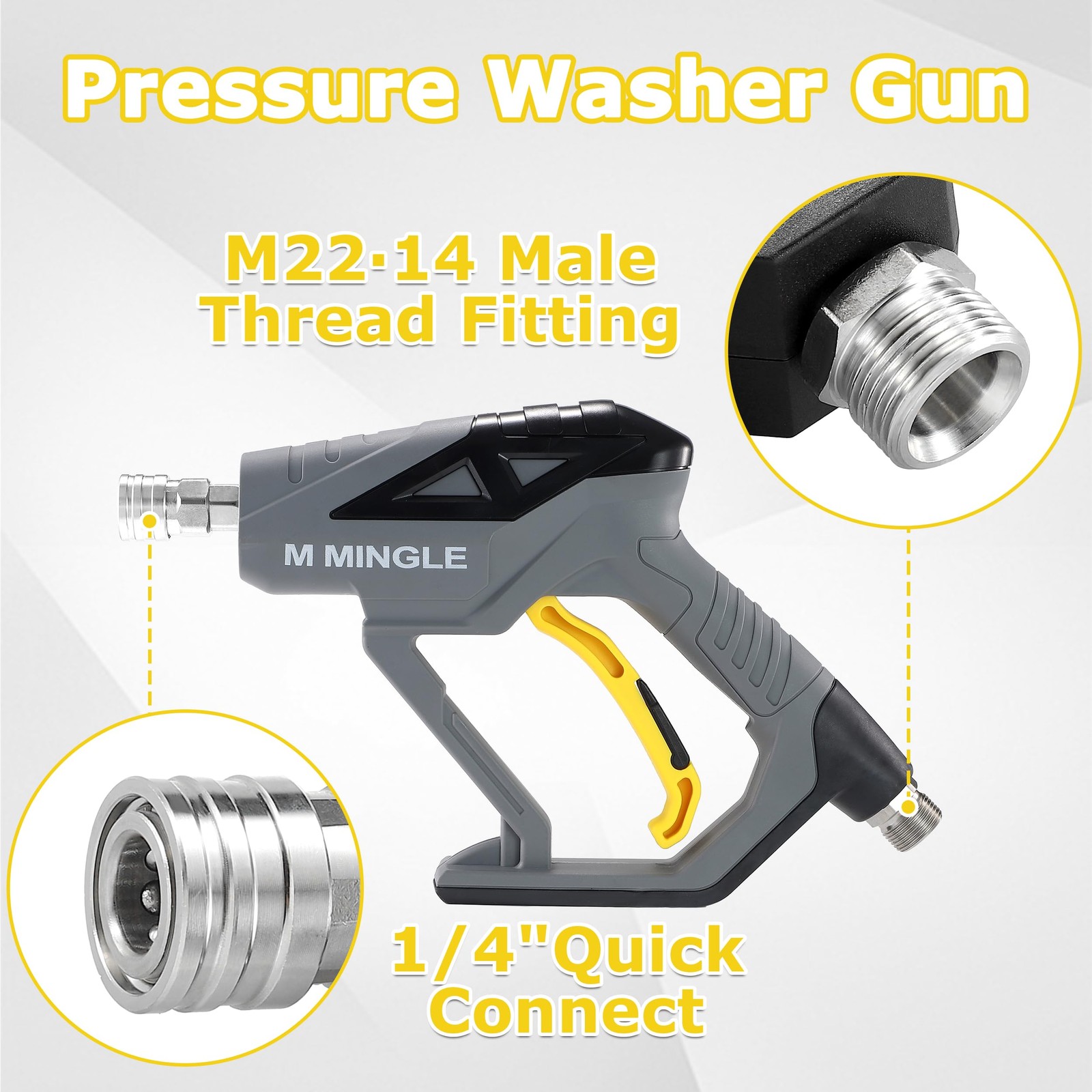 Concentrate Foam Cannon with Pressure Washer Gun, Ready-to-Use Mini Soap Cann…
