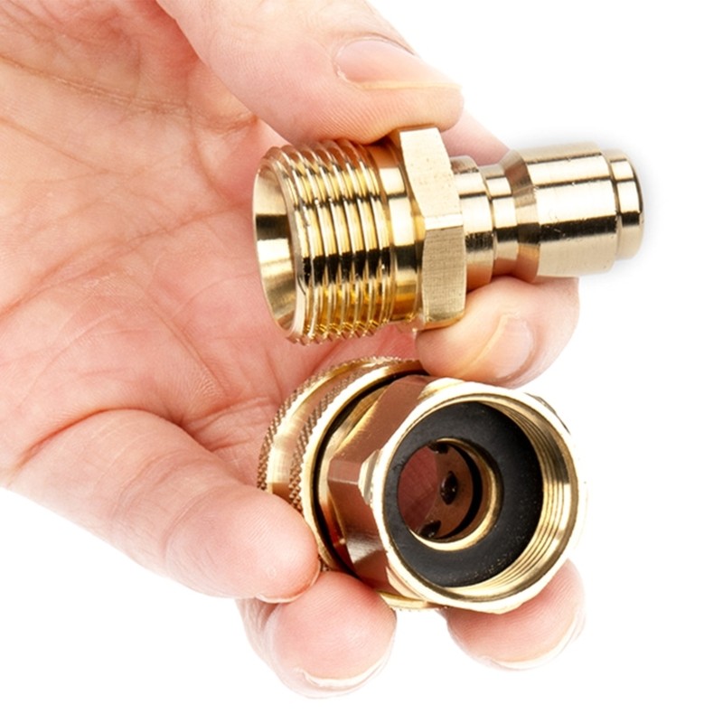 Quick Connector Brass-Faucet Water Adapter Garden Tap Connector Adapter 2pcs