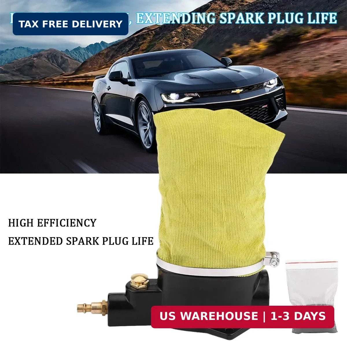 HZEL Car Pneumatic Spark Plug Cleaner, Vehicle Air Sand Blaster Plug Cleaning To