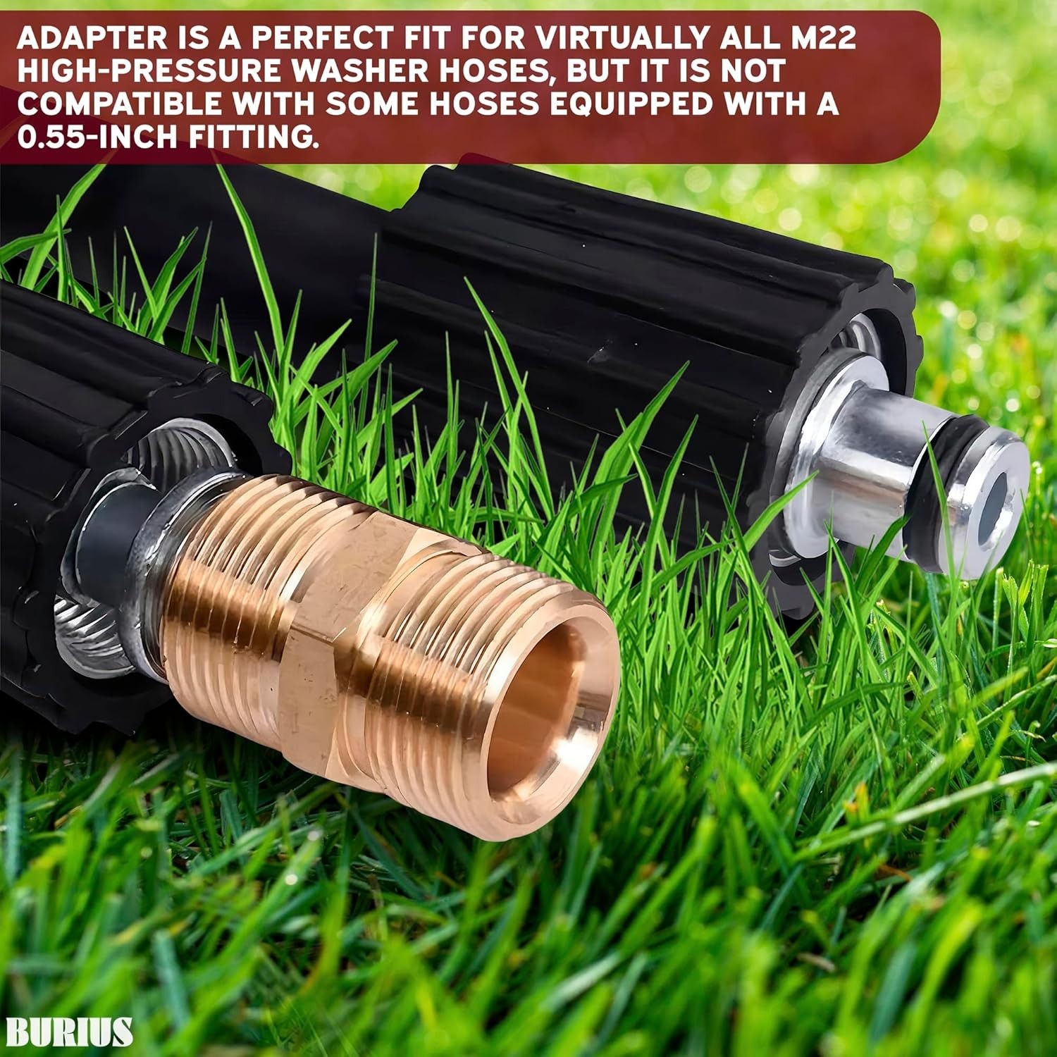 Pressure Washer Hose Connector – M22 14mm Pressure Washer Hose Coupler 4500 PSI,