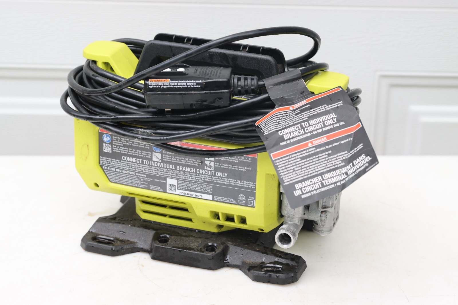RYOBI 1800 PSI 1.2 GPM Cold Water Corded Electric Pressure Washer, Read Desc.