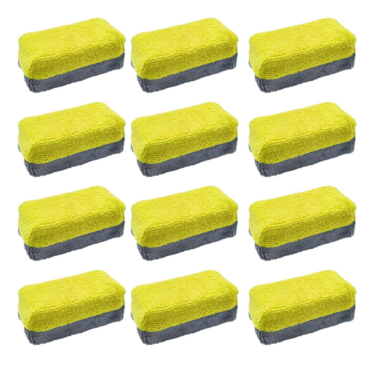 12PCS Ceramic Coating Applicator Sponge, 4.13” x 1.84” Microfiber Car Detai…