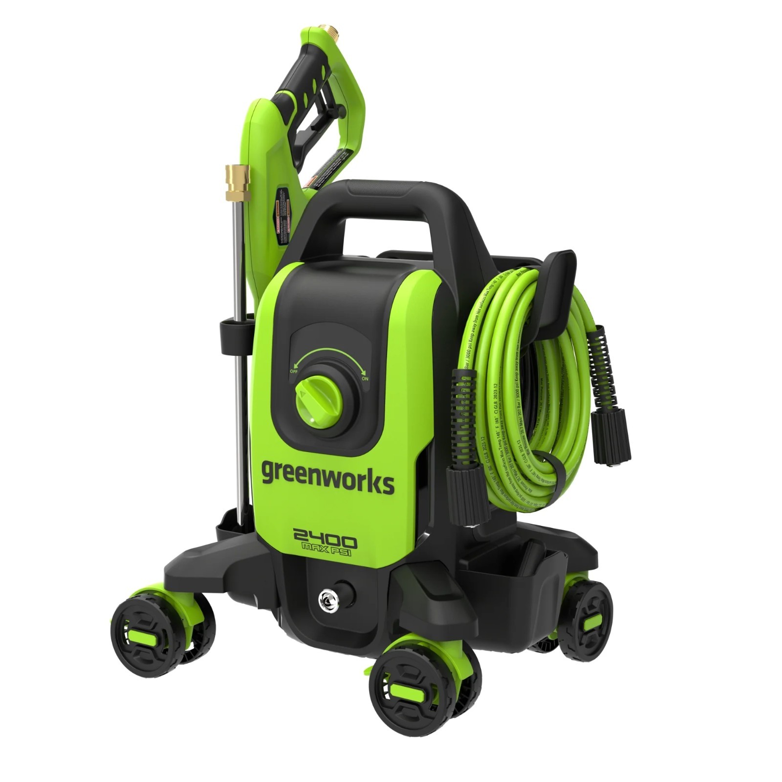 Greenworks 2400PSI Brushless 1.2GPM Four-Wheel Electric Pressure Washer