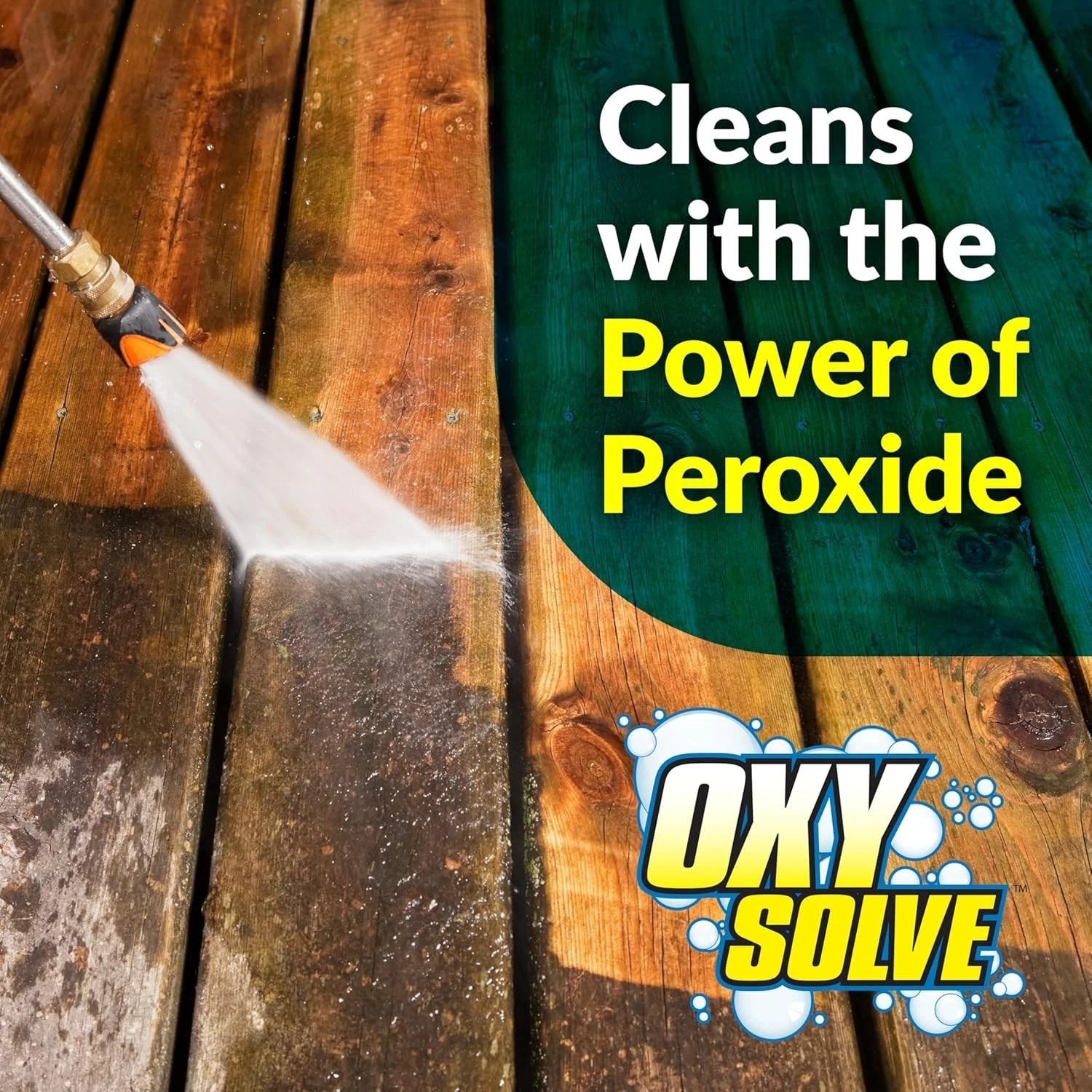 Oxy Solve Deck & Fence Cleaner – Eco-Friendly Pressure Washer Solution 128 Fl Oz