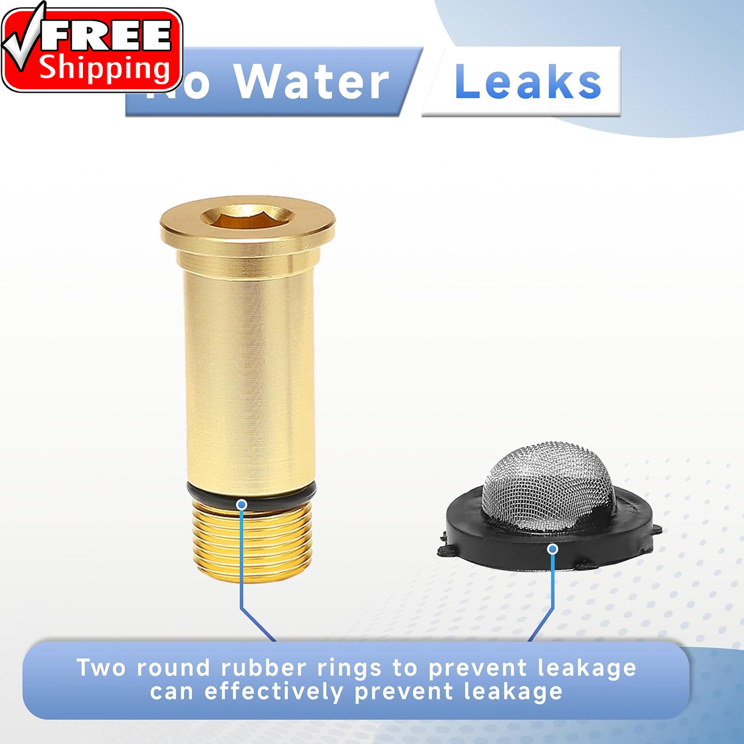 Pressure Washer Pump Parts Water Inlet Fitting, 3/4″ Female to 3/8″ Male Pressur