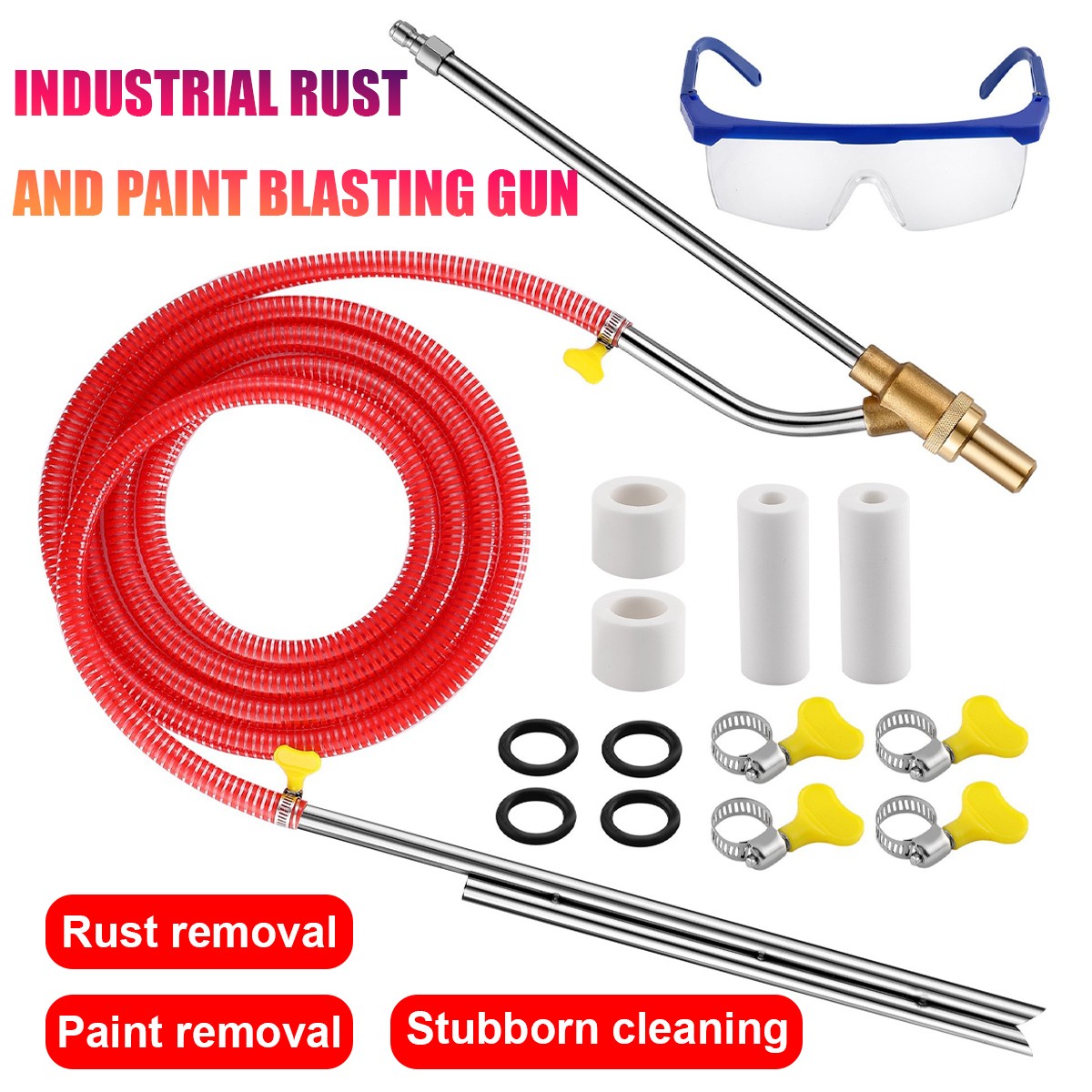 5000 PSI Sandblasting Kit for Pressure Washer Sand Blaster Attachment Power