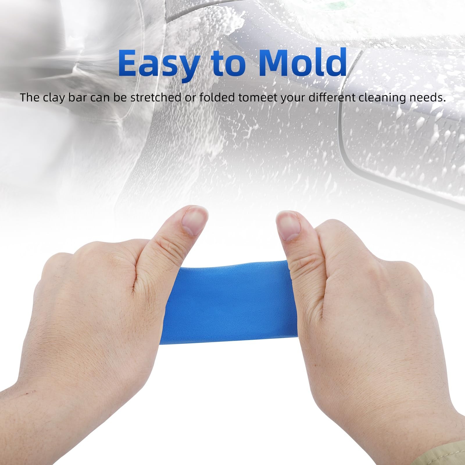 IPELY 4 Pack 100g Car Clay Bar Auto Detailing Magic Bar, Blue