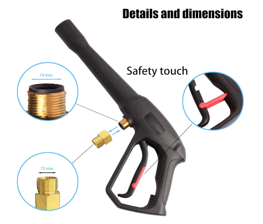 High Pressure Car Power Washer Gun Spray Trigger Handle Nozzle Gun Kit for Ryobi