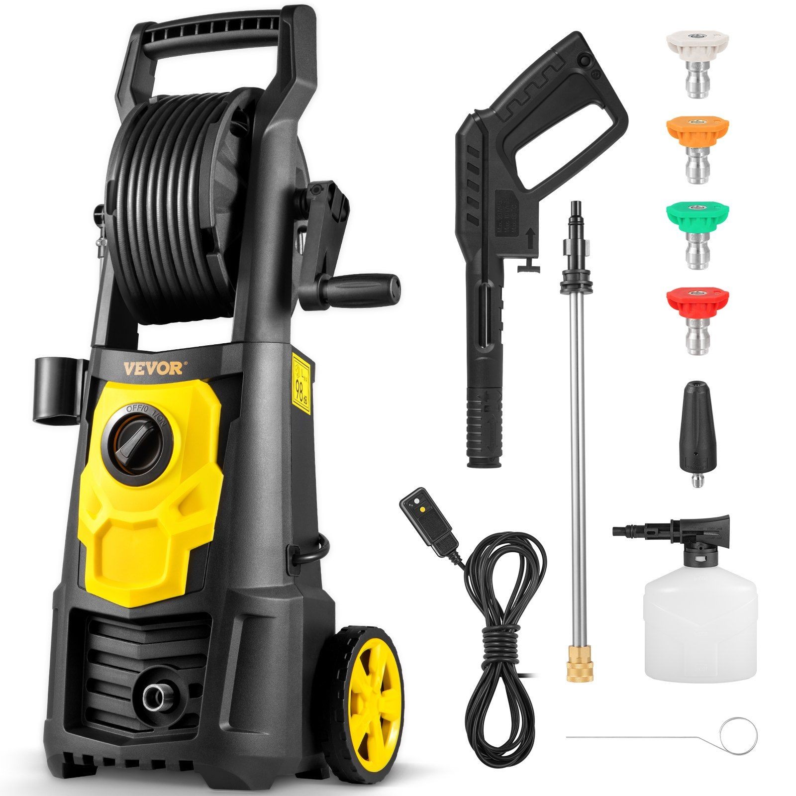 2000PSI 1.65GPM Pressure Jet with Onboard Nozzle Storage Auto Stop Pump
