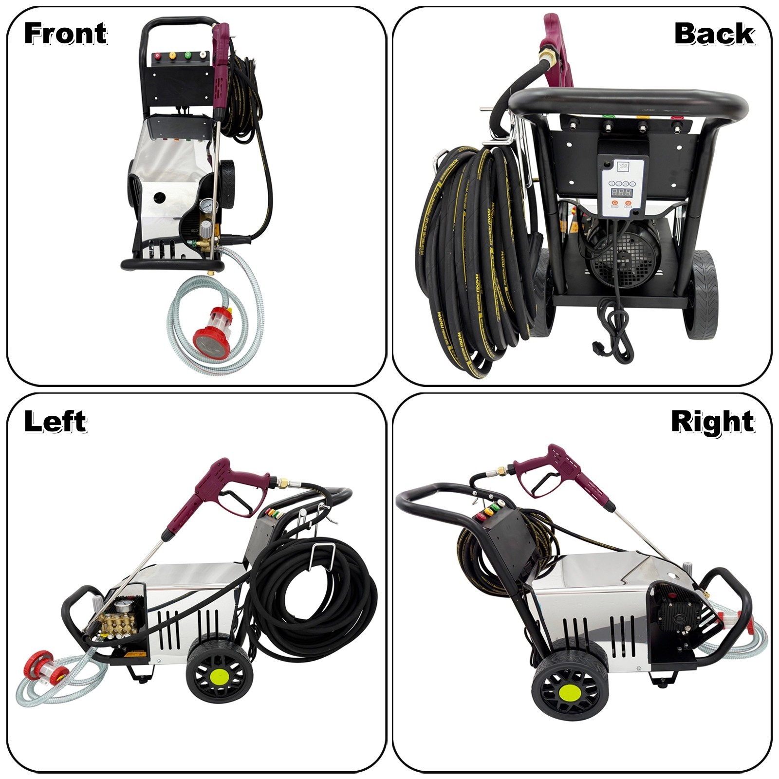 110V 3700W Electric Pressure Washer High Pressure Cleaning Machine 180Bar