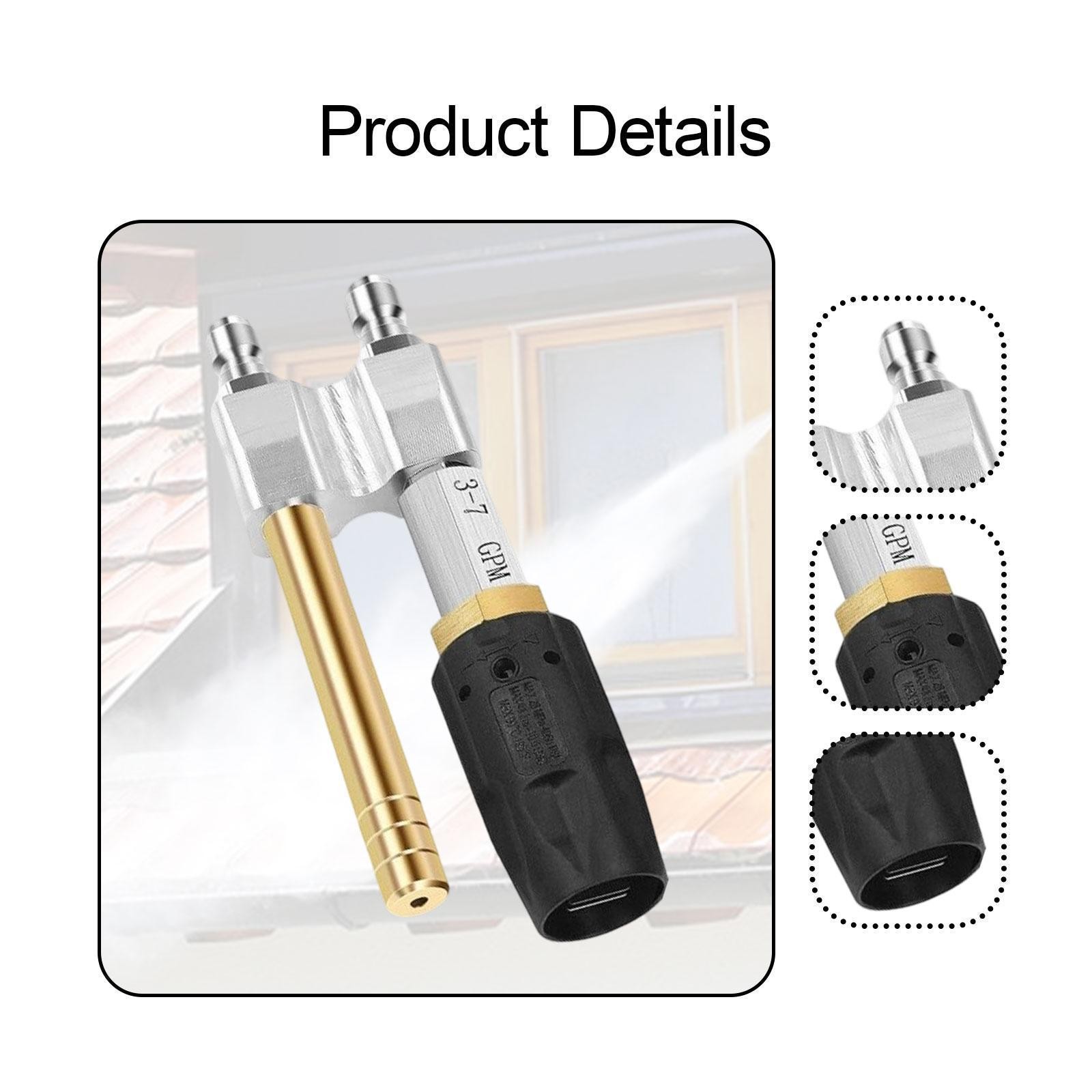 Twist Nozzle Downstream Soft Wash Nozzle 3-7GPM Copper Rotate for Pressure