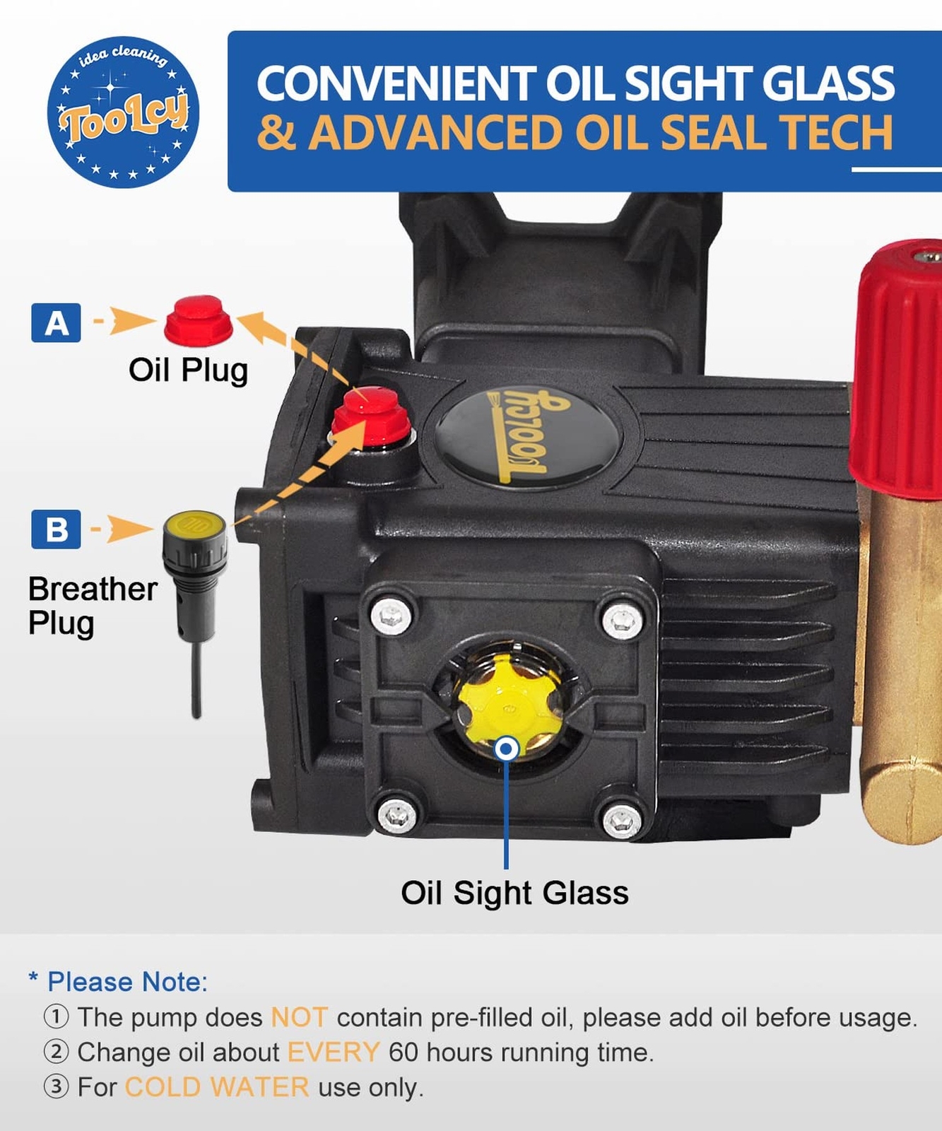 Pressure Washer Pump Max 4000 PSI 4.2 GPM, 1″ Shaft Horizontal Gas Power Wash…