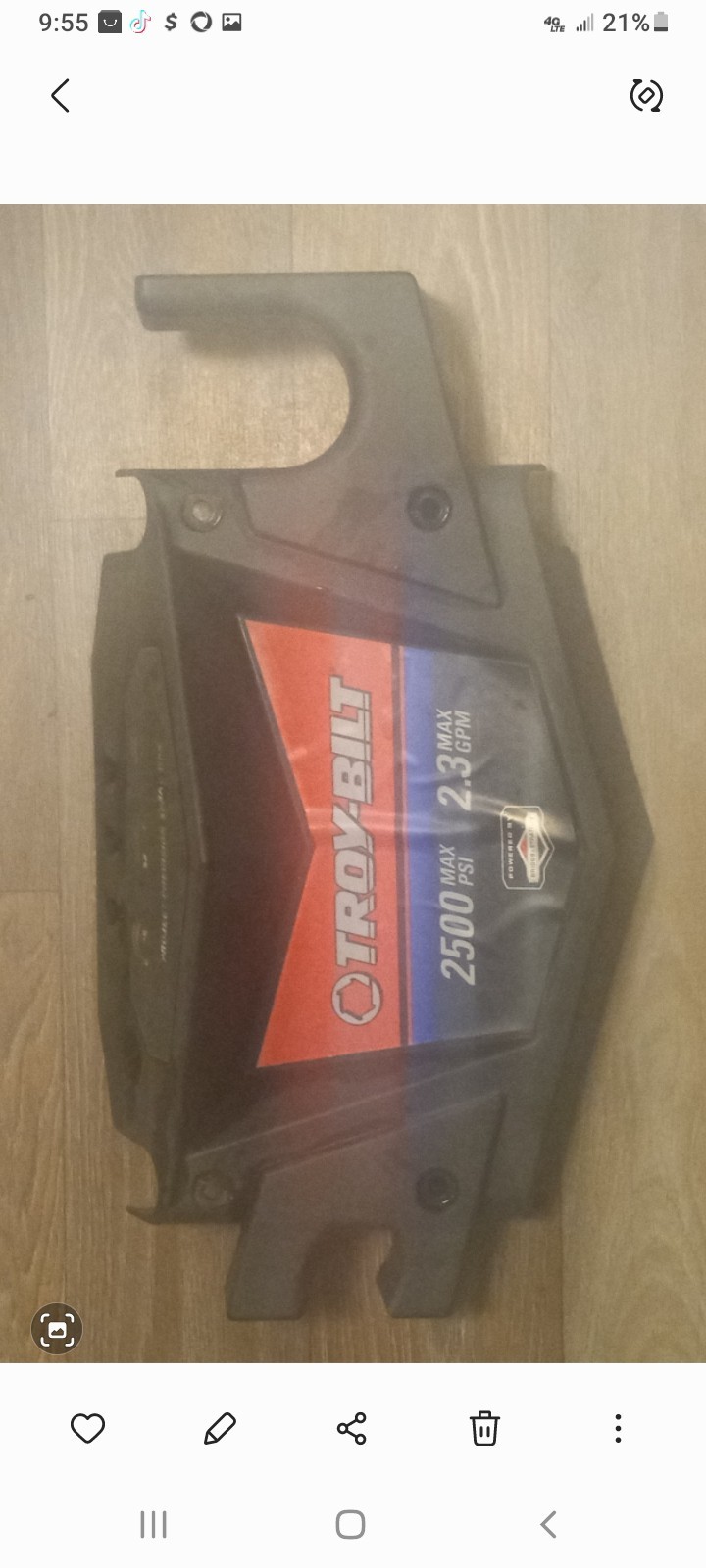 Troy Bilt 2500psi Pressure Washer 020413 Billboard PN P310676