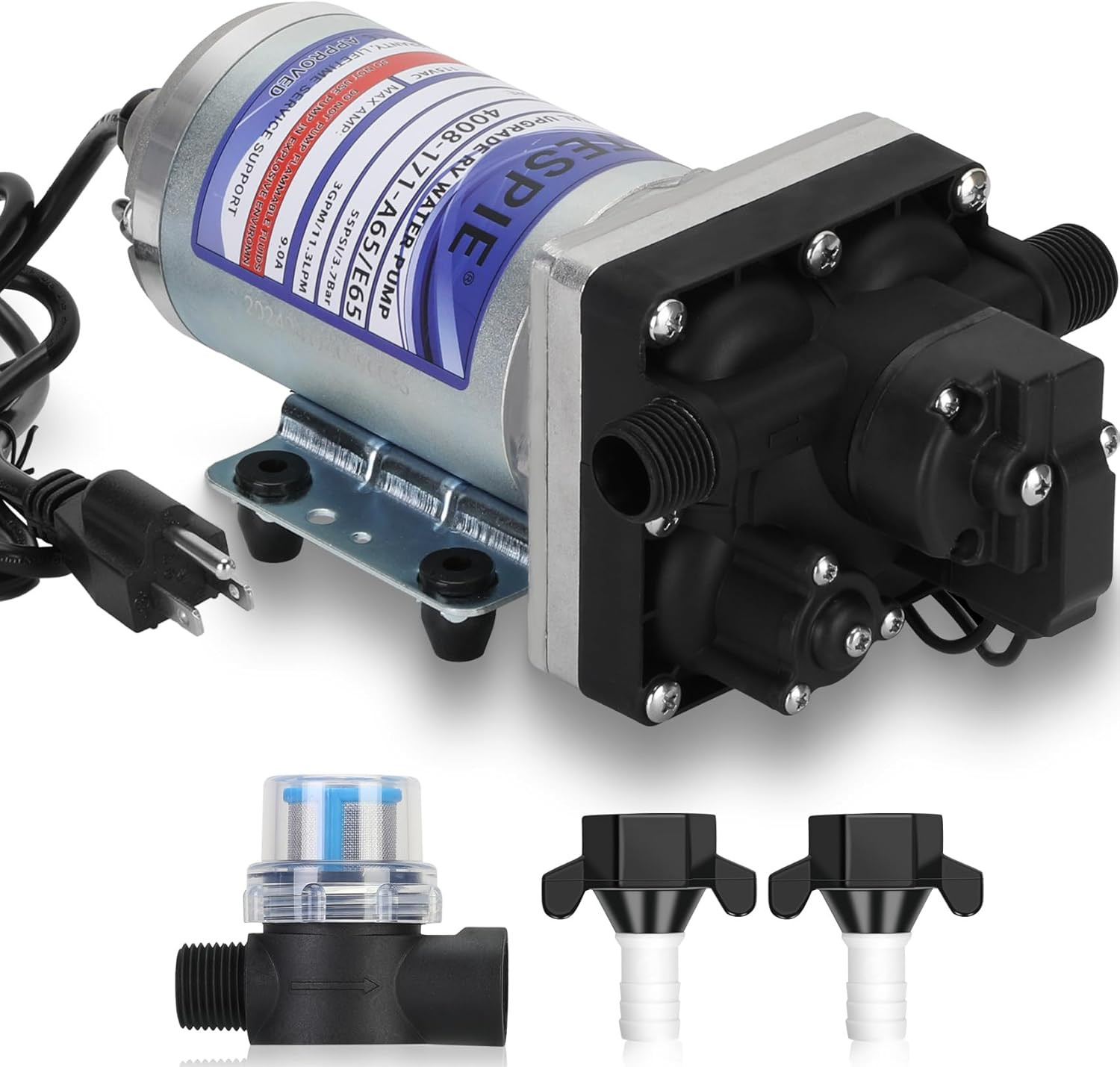 4008-171-A65/E65 Water Pump, 115V 3.0GPM with Strainer, Portable Electric Utilit