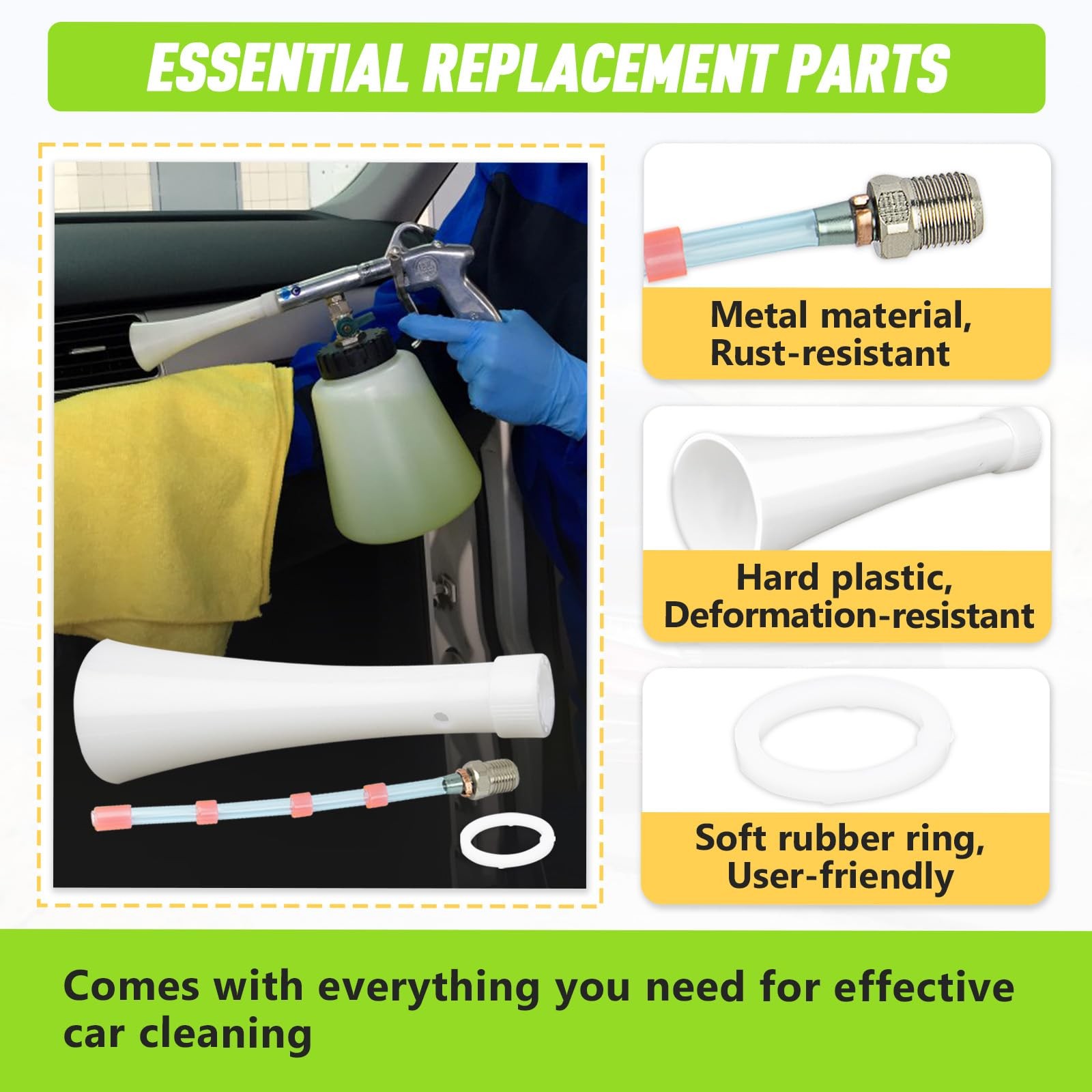 Car Cleaning Tool Kit, Fit for Gun Z-010 & Z-014, Shaped Nozzle Replacement…