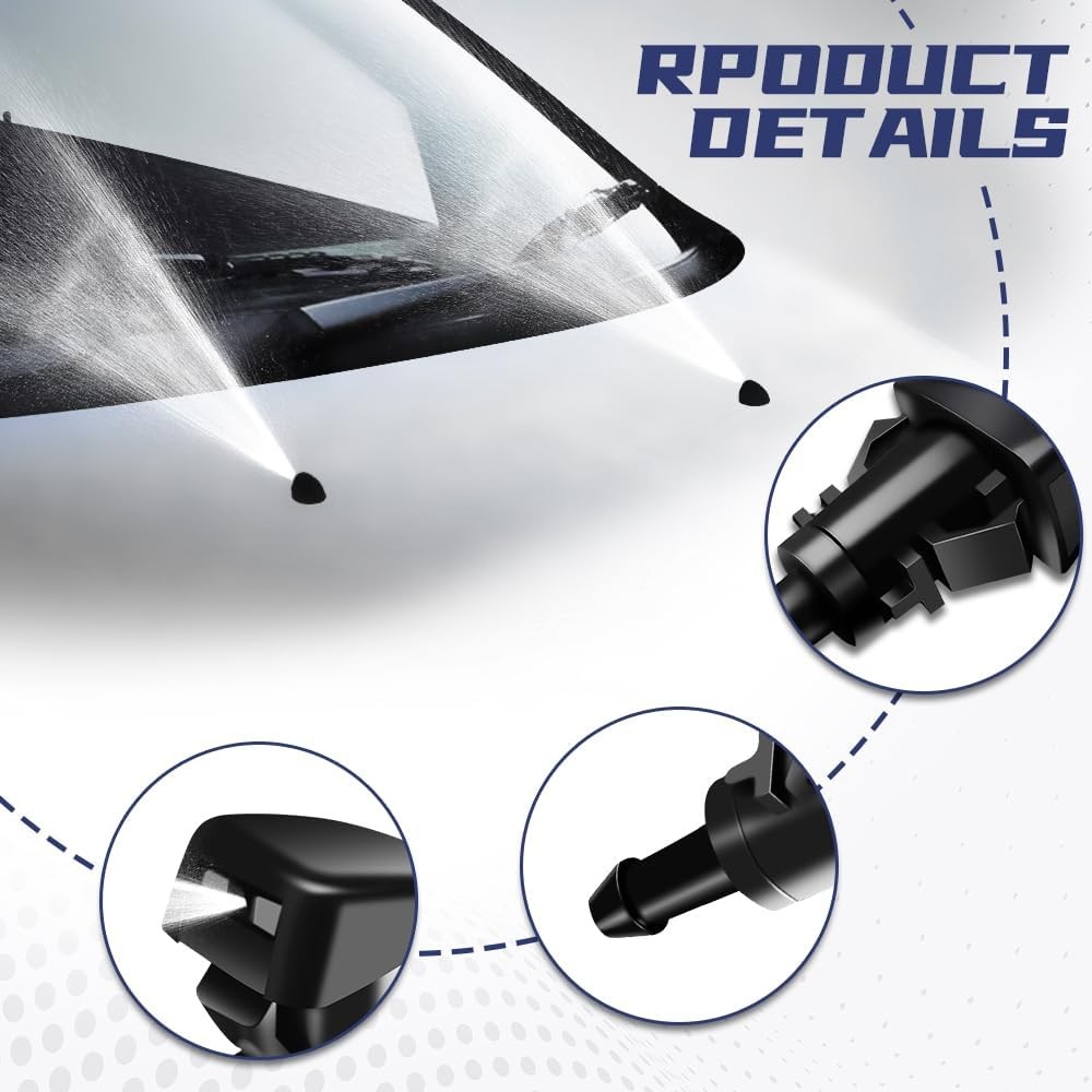 2PCS Front Windshield Washer Nozzle Compatible with Chrysler Dodge Ram,Car Winds