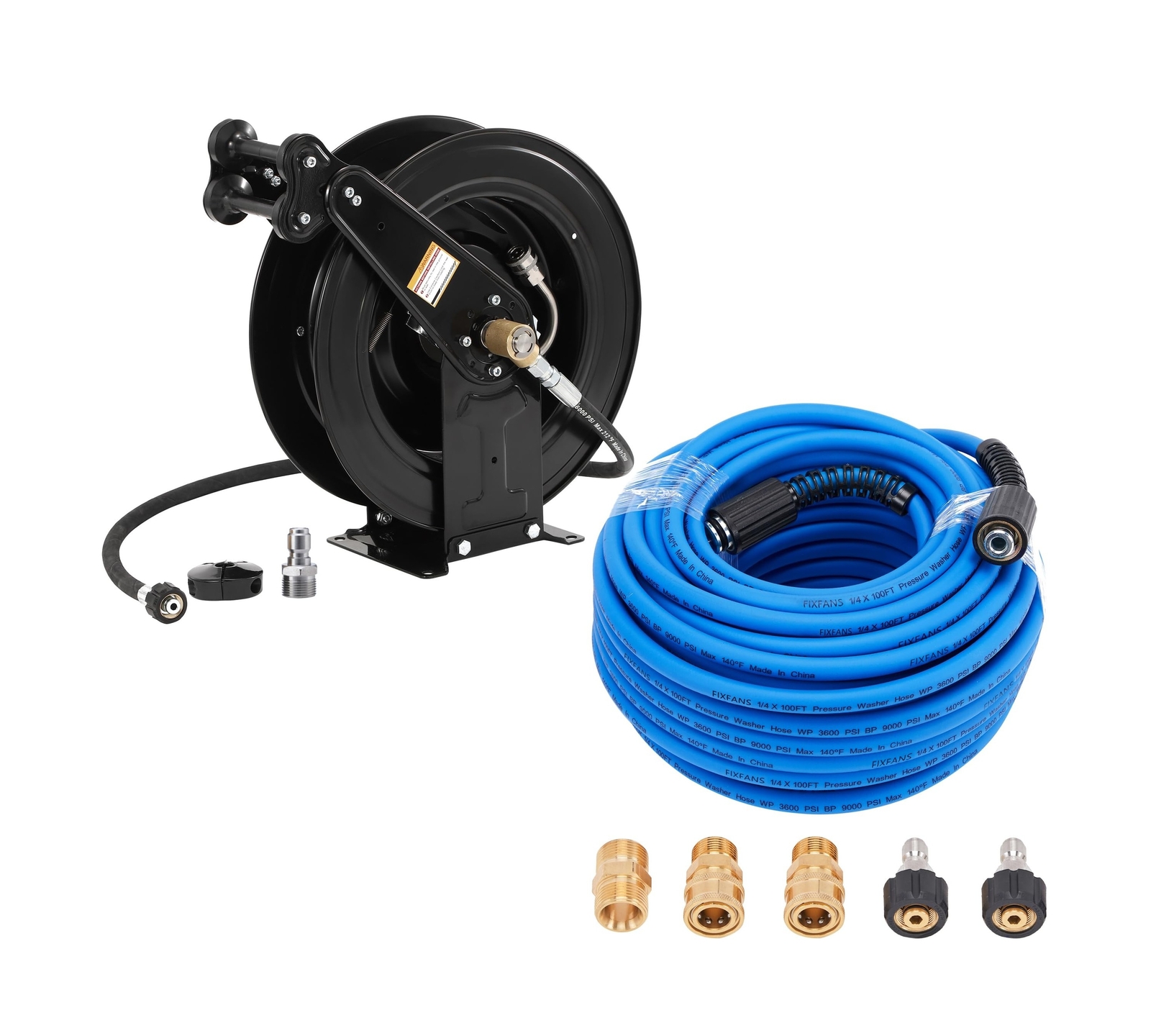 High Pressure Washer Hose Reel for Water/Air/Oil, Pressure Washer Hose – 1