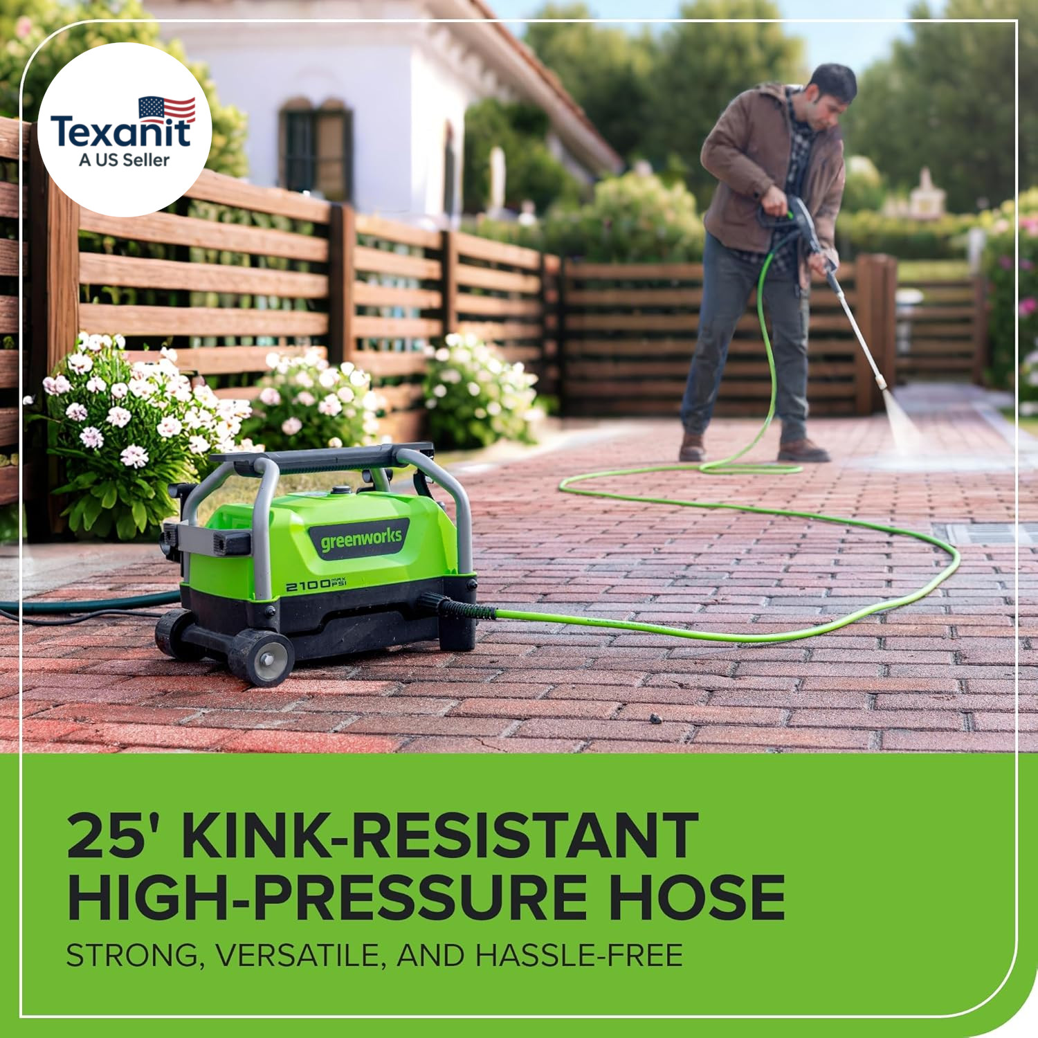2100 PSI (SGS Certified) 1.2 GPM 13Amp Compact Electric Pressure Washer Telescop