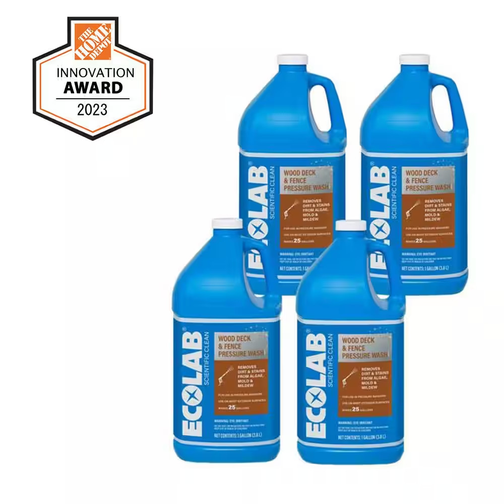 1 Gal. Wood Deck and Fence Pressure Wash Concentrate Outdoor Cleaner (4-Pack)