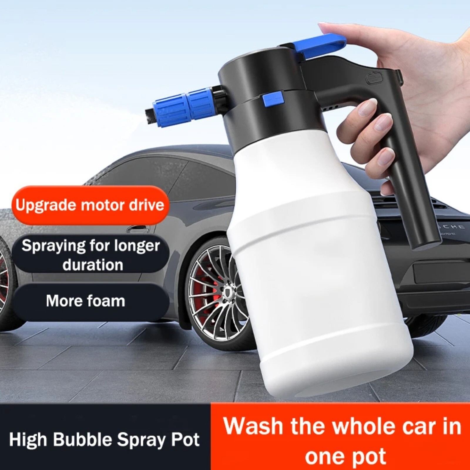Electric Car Foam Sprayer with USB Pressurized Foam Car Wash Sprayer for Home