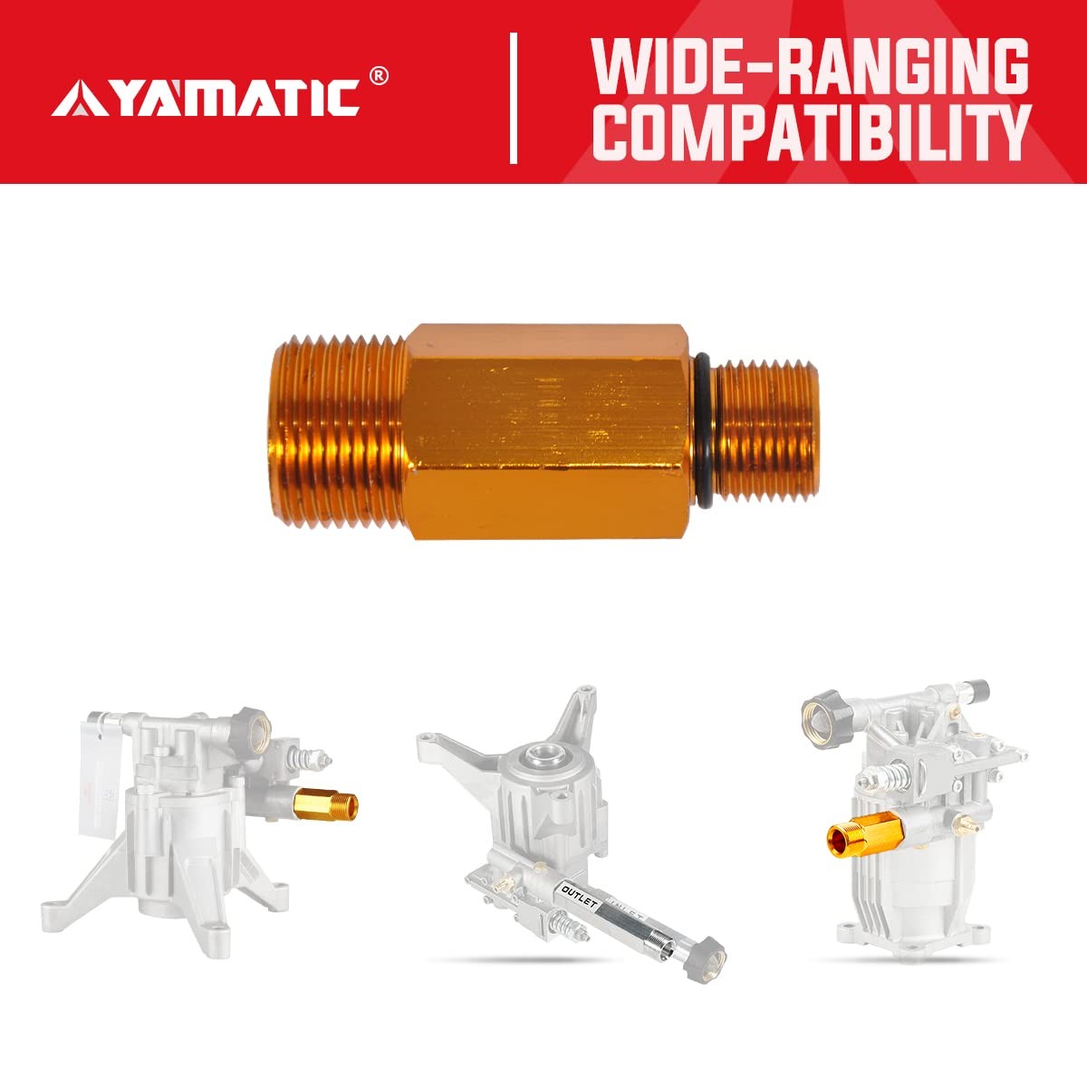 YAMATIC Pressure Washer Parts for 190589GS 190634GS 201497GS, Compatible Outl…
