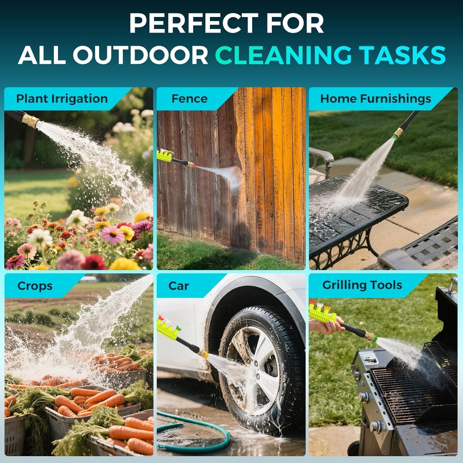 5000 PSI Electric Pressure Washer, 2.5 GPM Portable with Foam Cannon & Nozzles