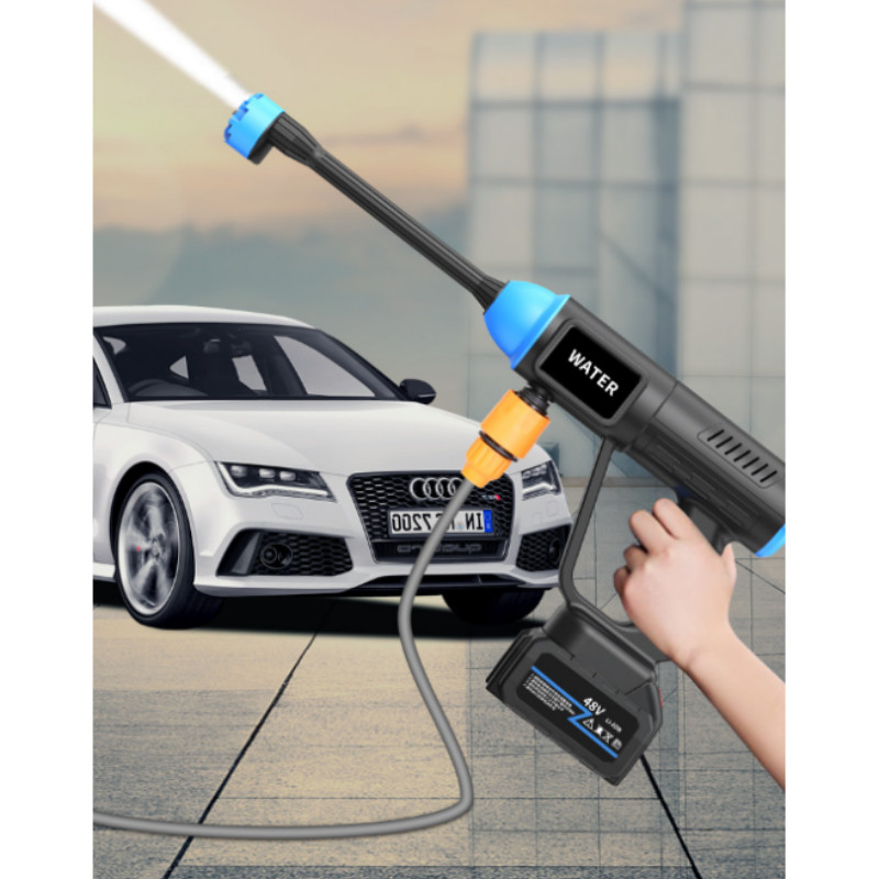 300W 96VH Portable Cordless Water Spray Gun High Pressure Car Washer Cleaner New