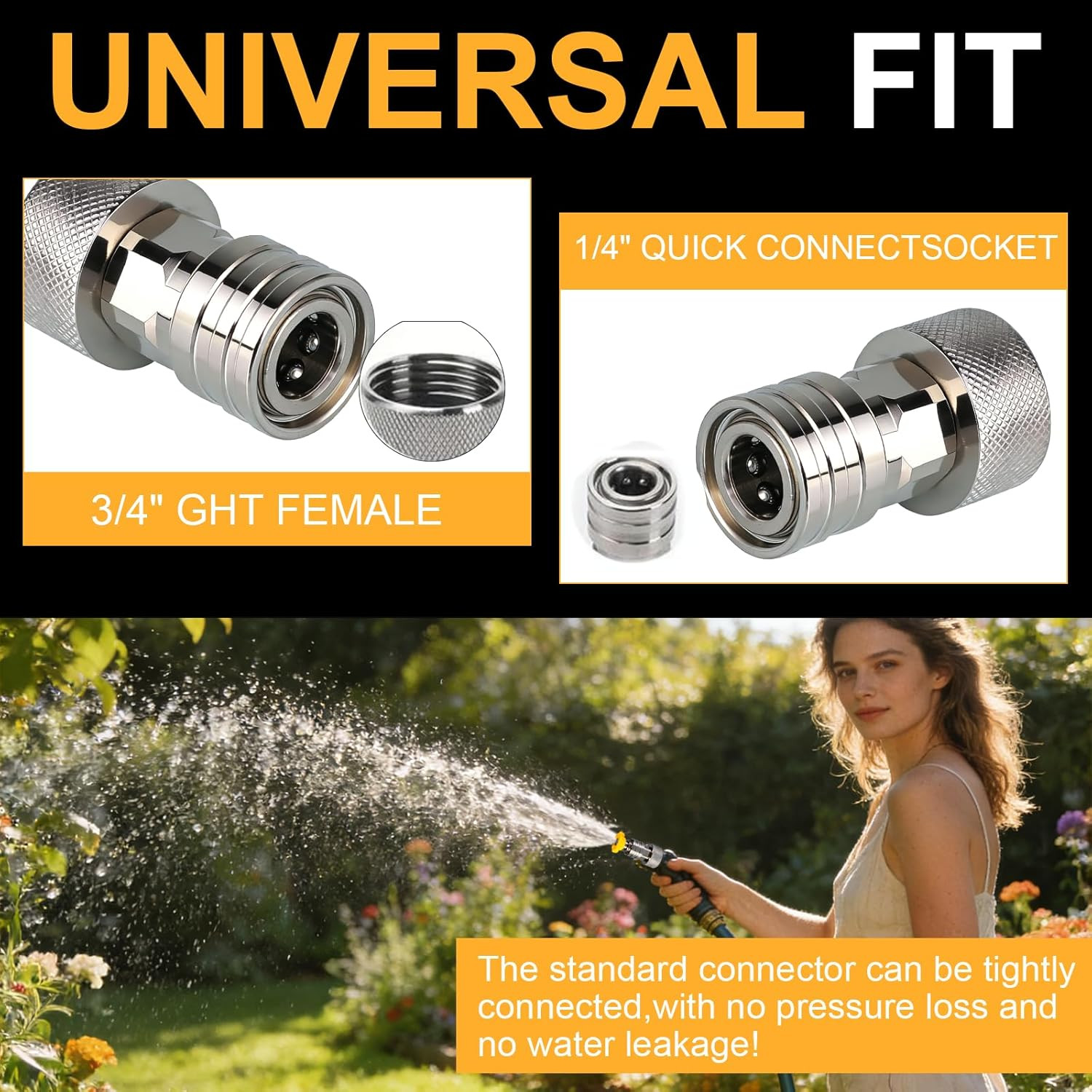 Garden Hose to Mini Power Washer Adapter, 3/4 GHT to 1/4″, 2026 New Hose to Powe