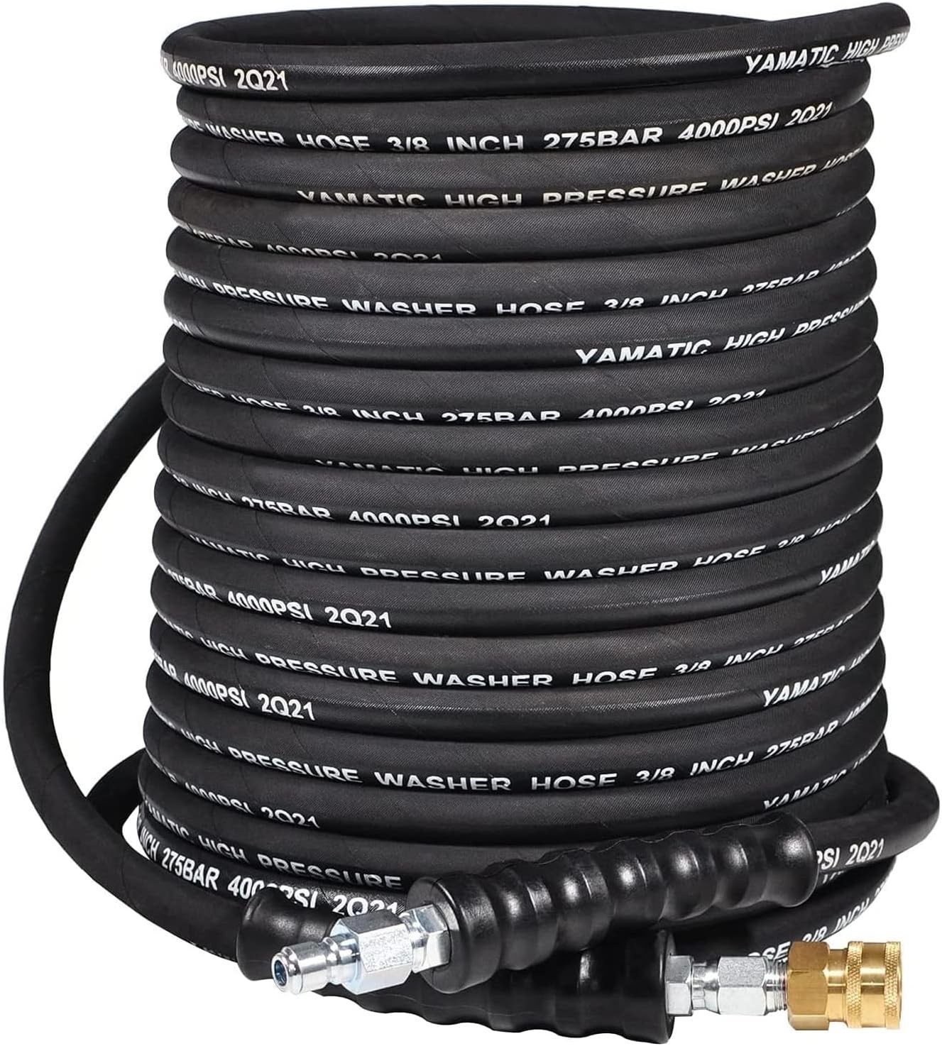 YAMATIC 3 8 Pressure Washer Hose 100 Ft 4000 PSI Steel Braided