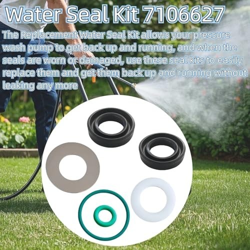 Pressure Washer Pump Seal Kit 7106627 – Rebuild Kit for Simpson Pumps, Power Was