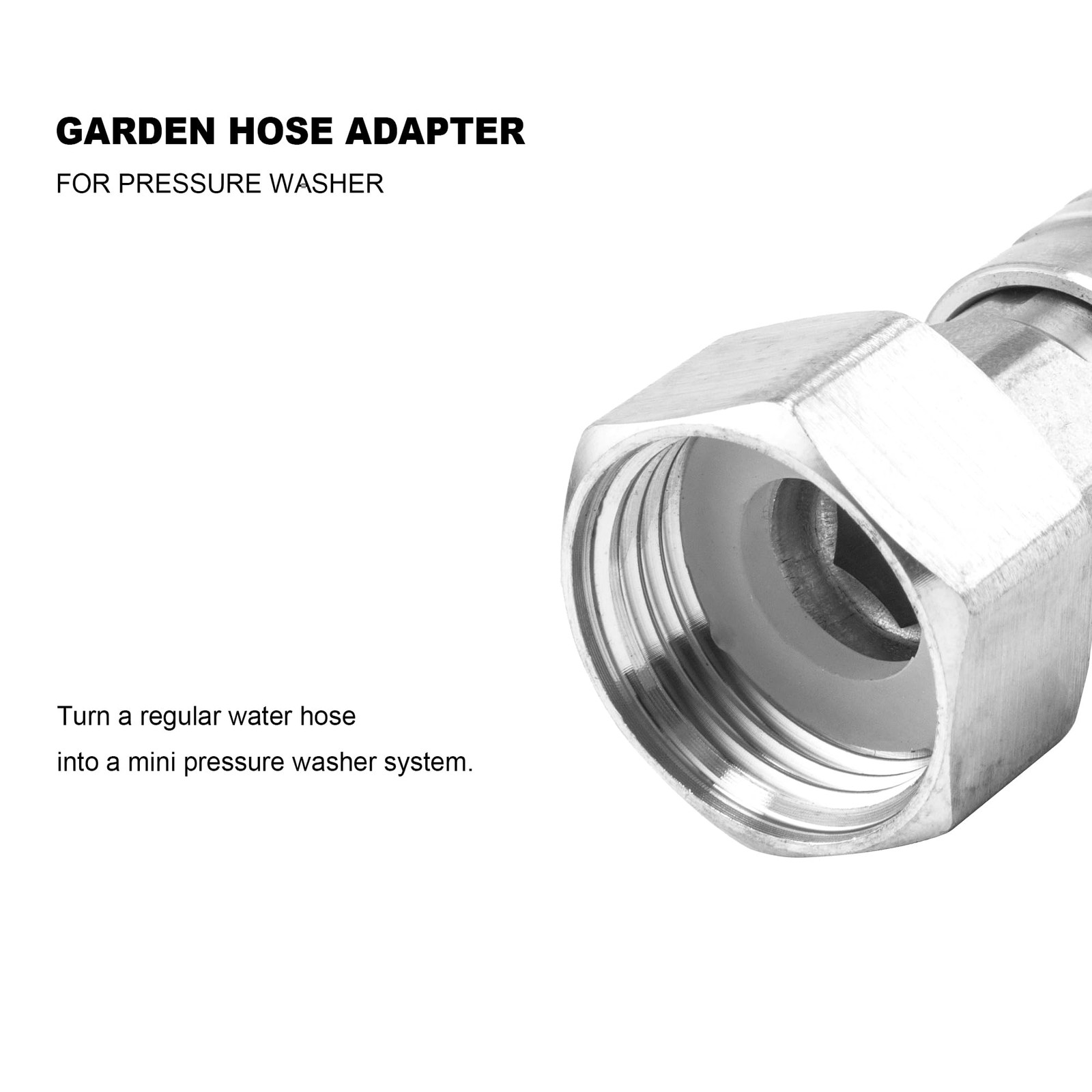 Raincovo Garden Hose to Pressure Washer Adapter, 3/4” GHT to 1/4” Quick Conne…