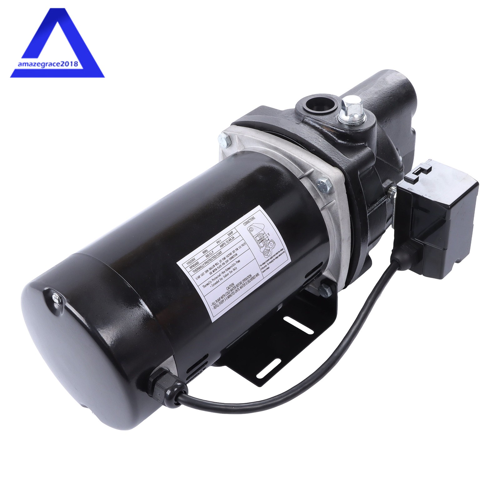 Heavy Duty 3/4 HP Shallow Well Jet Pump SWS75 Up to 510 GPH 115/230V 3480RPM