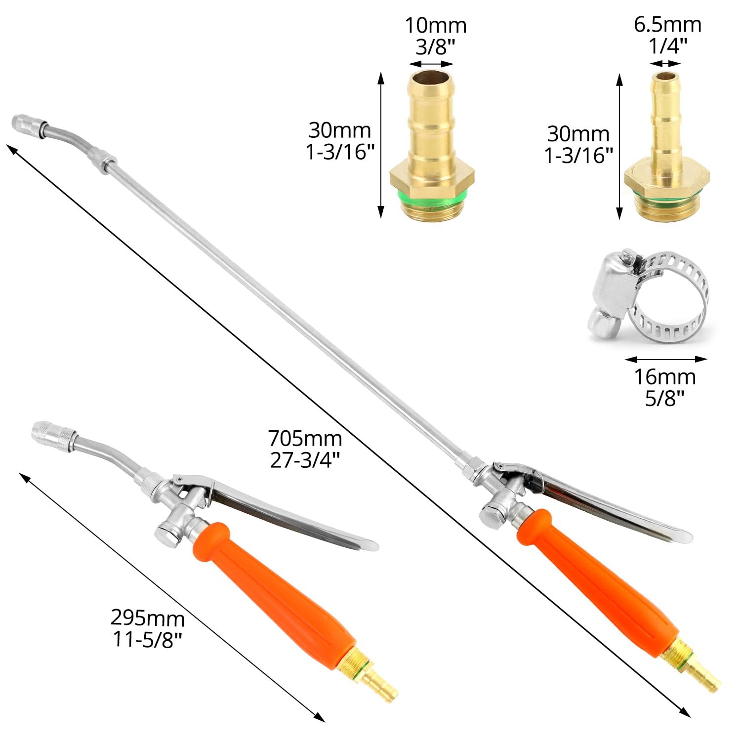 QWORK 2Pcs All Metal Replacement Sprayer Wand Kit – 29 Inch, 29 Inch
