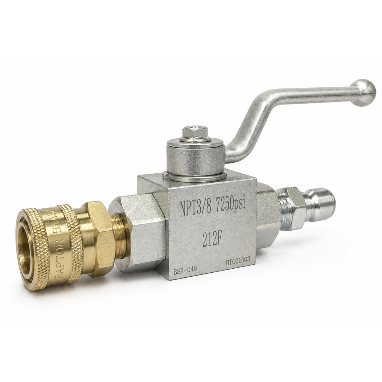 Raptor Blast 3/8″ Ball Valve with Quick Couplers for 7250 PSI
