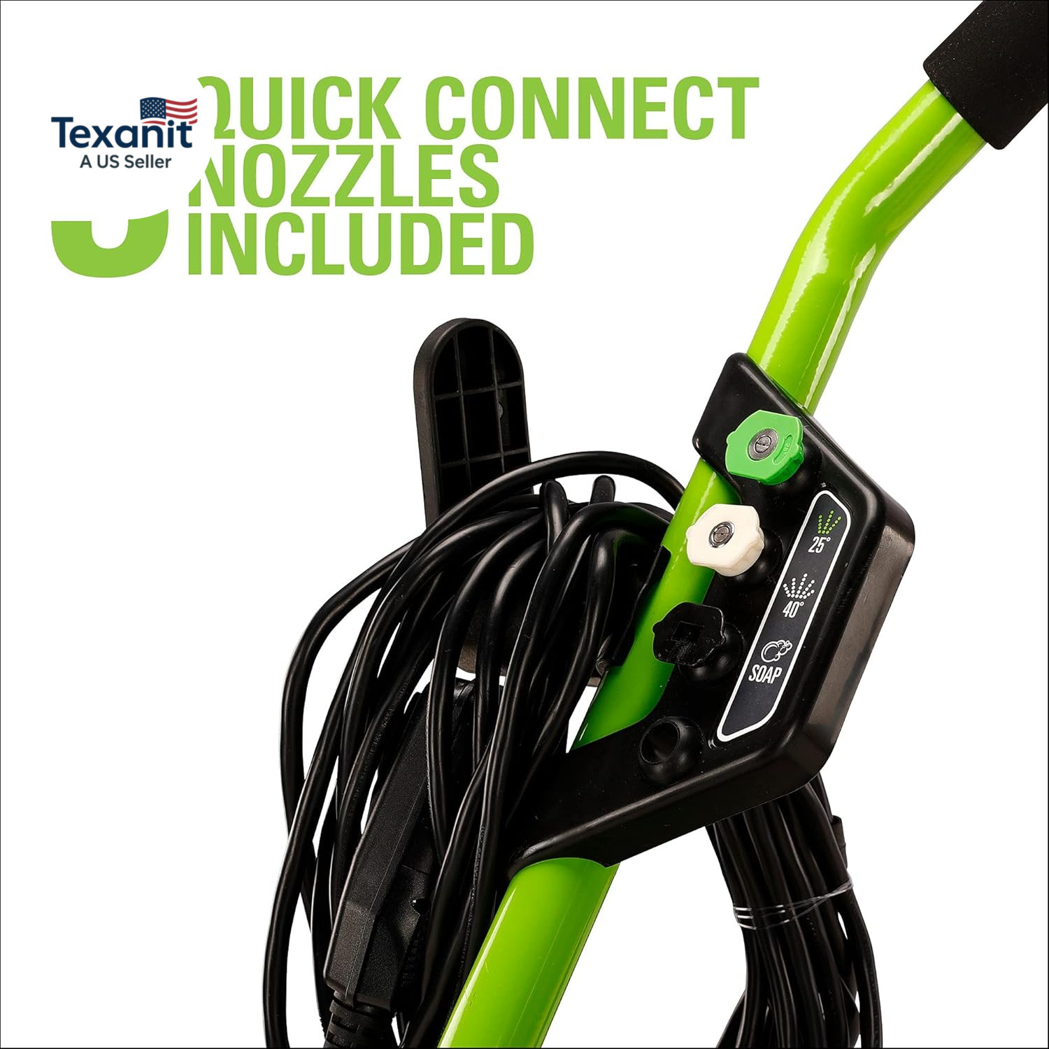 2000 PSI (13 Amp) Electric Pressure Washer (Wheels for Transport / 20 FT Hose /